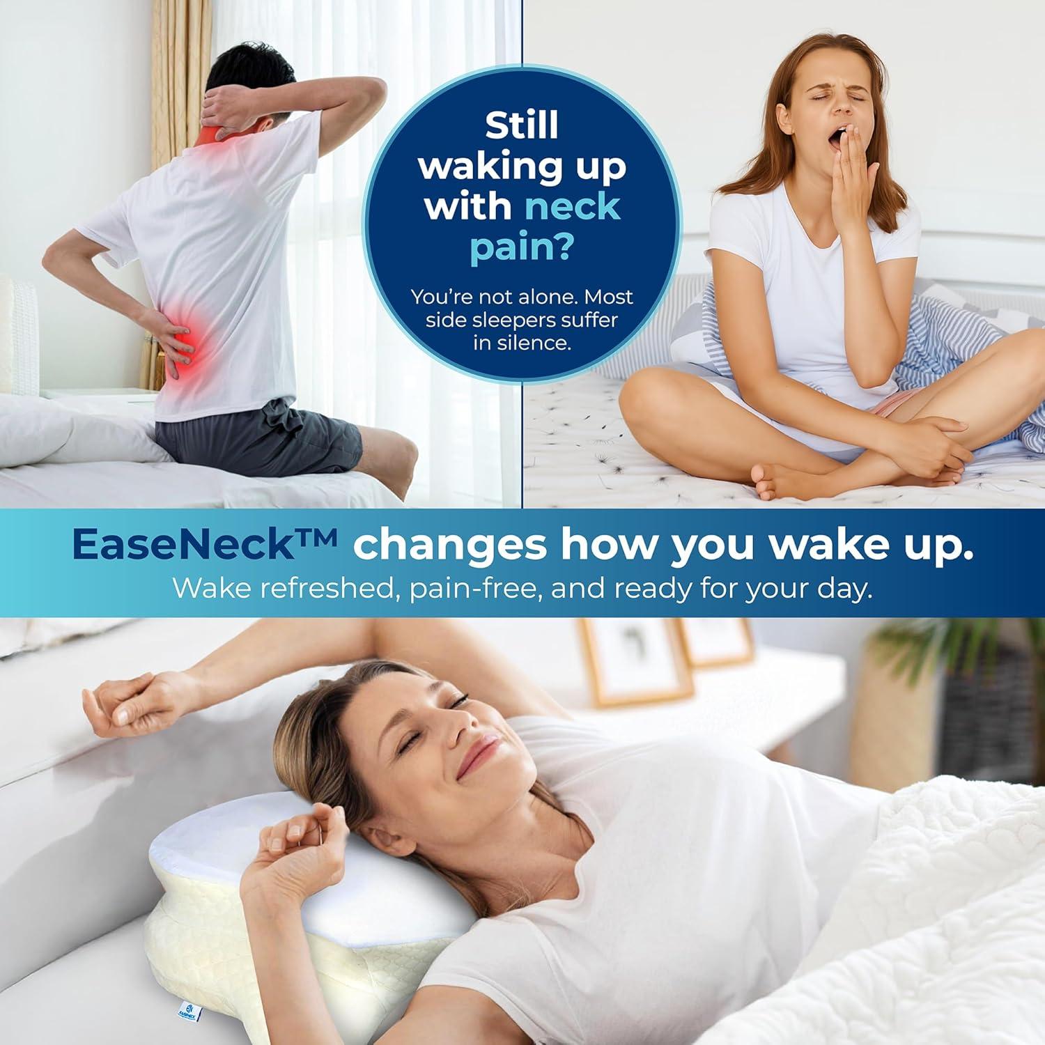 Almohada Cervical EaseNeck Ergonómica con Funda Refrigerante