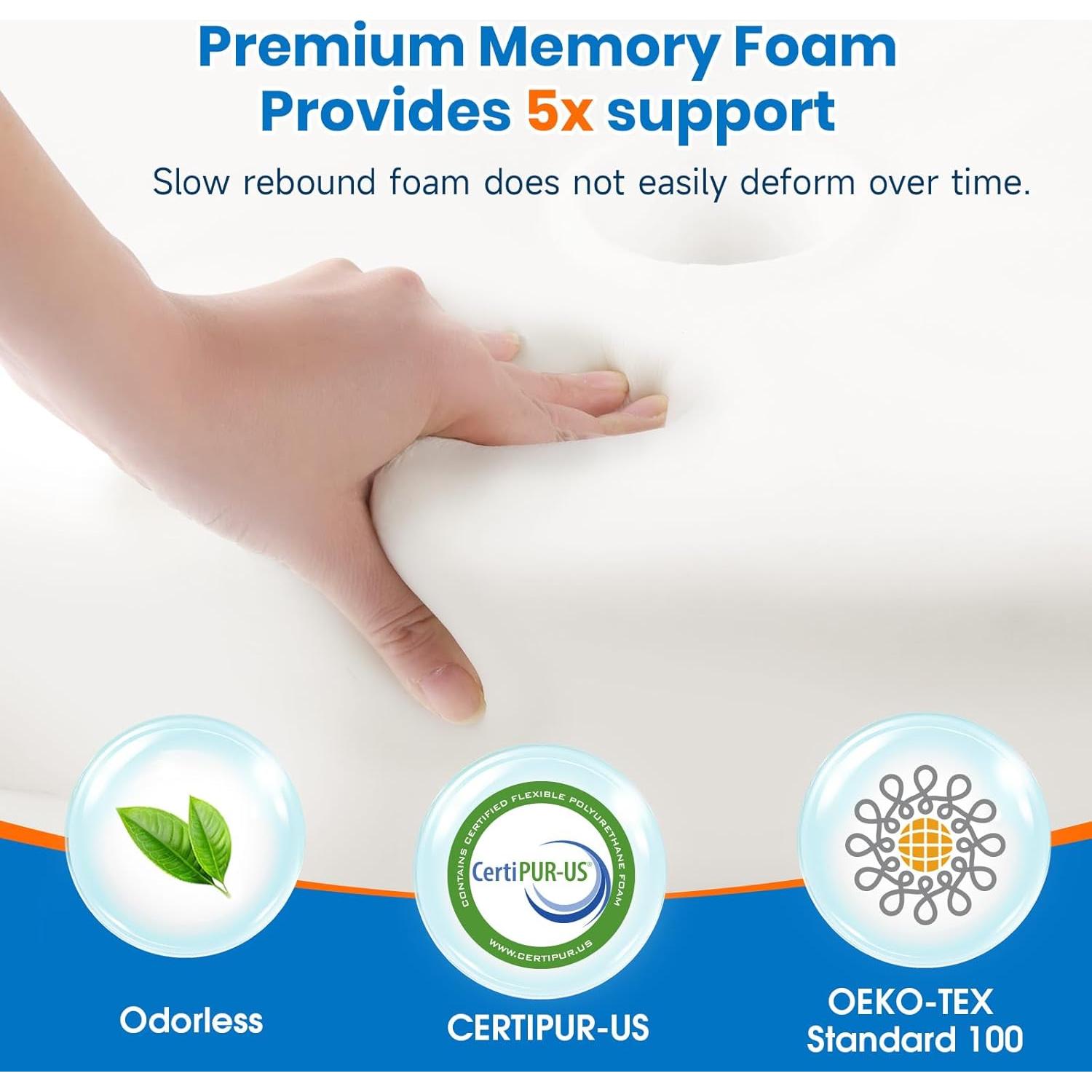 Almohada Cervical Ergonómica TranquilMoments Rosa Tamaño Reina