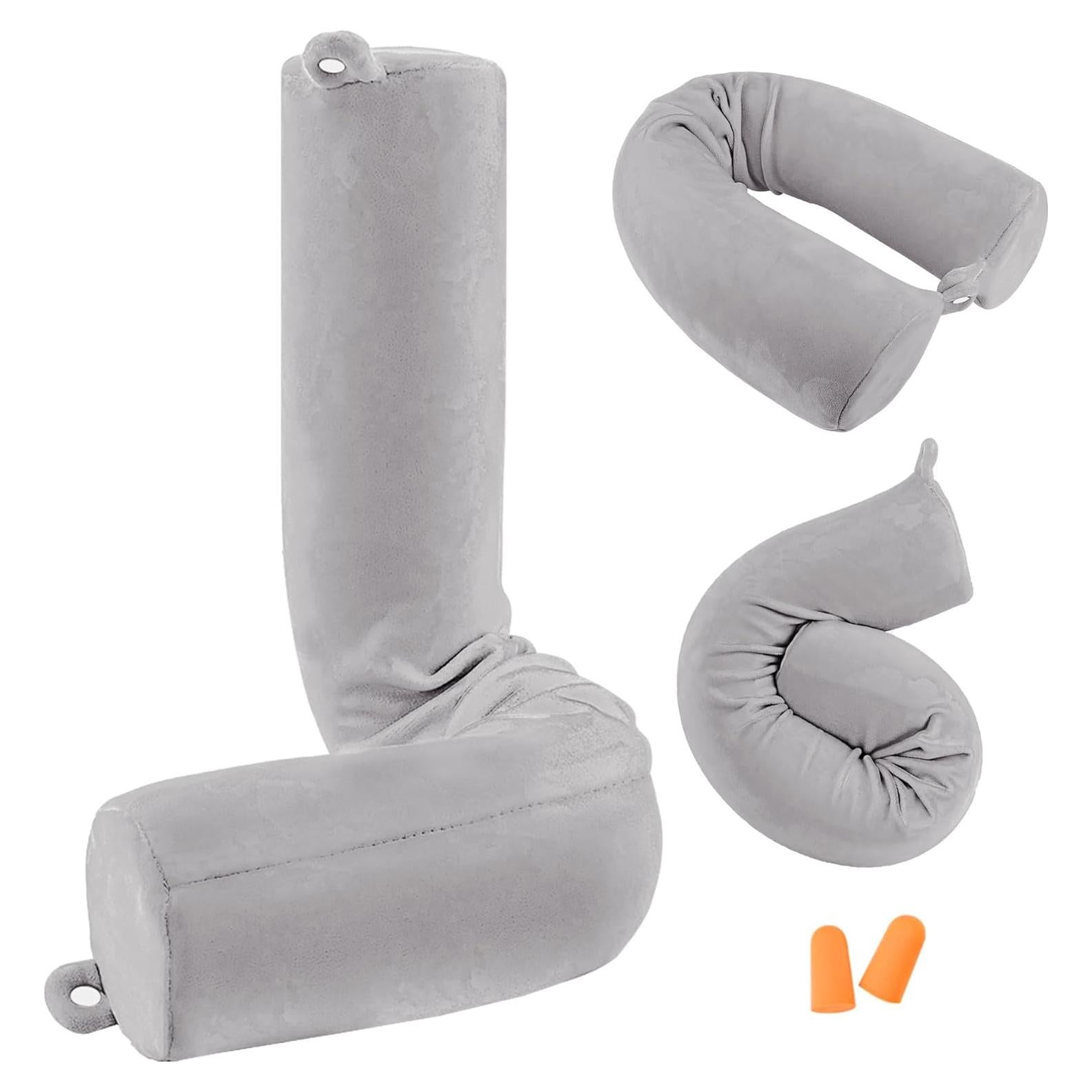 Almohada de Viaje PG6 Espuma con Memoria Ajustable Gris