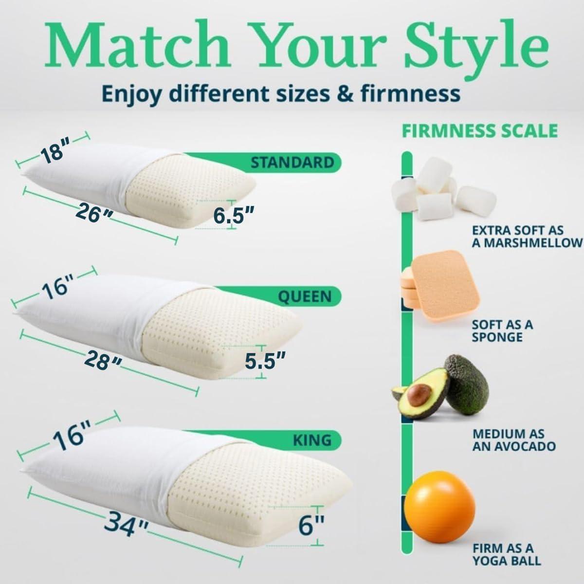 Almohada de Viaje Láttex Talalay OrganicTextiles 30x41 cm