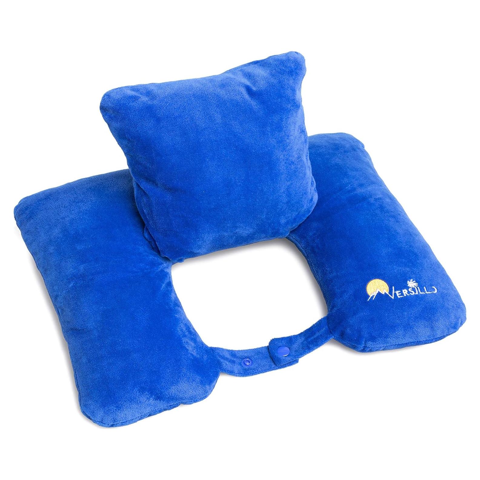 Almohada de Viaje Versillo Azul Real Ajustable 30.5x38.1 cm
