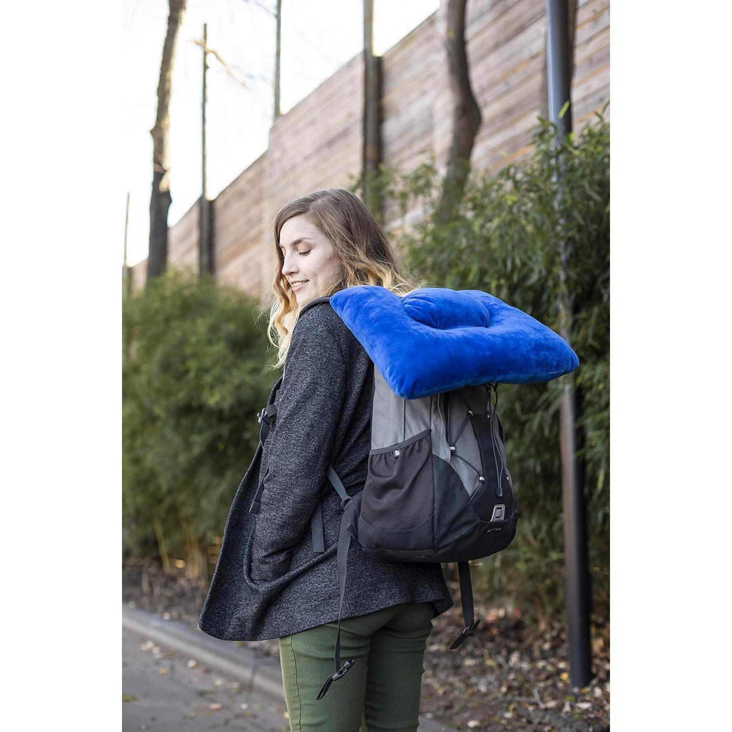 Almohada de Viaje Versillo Azul Real Ajustable 30.5x38.1 cm