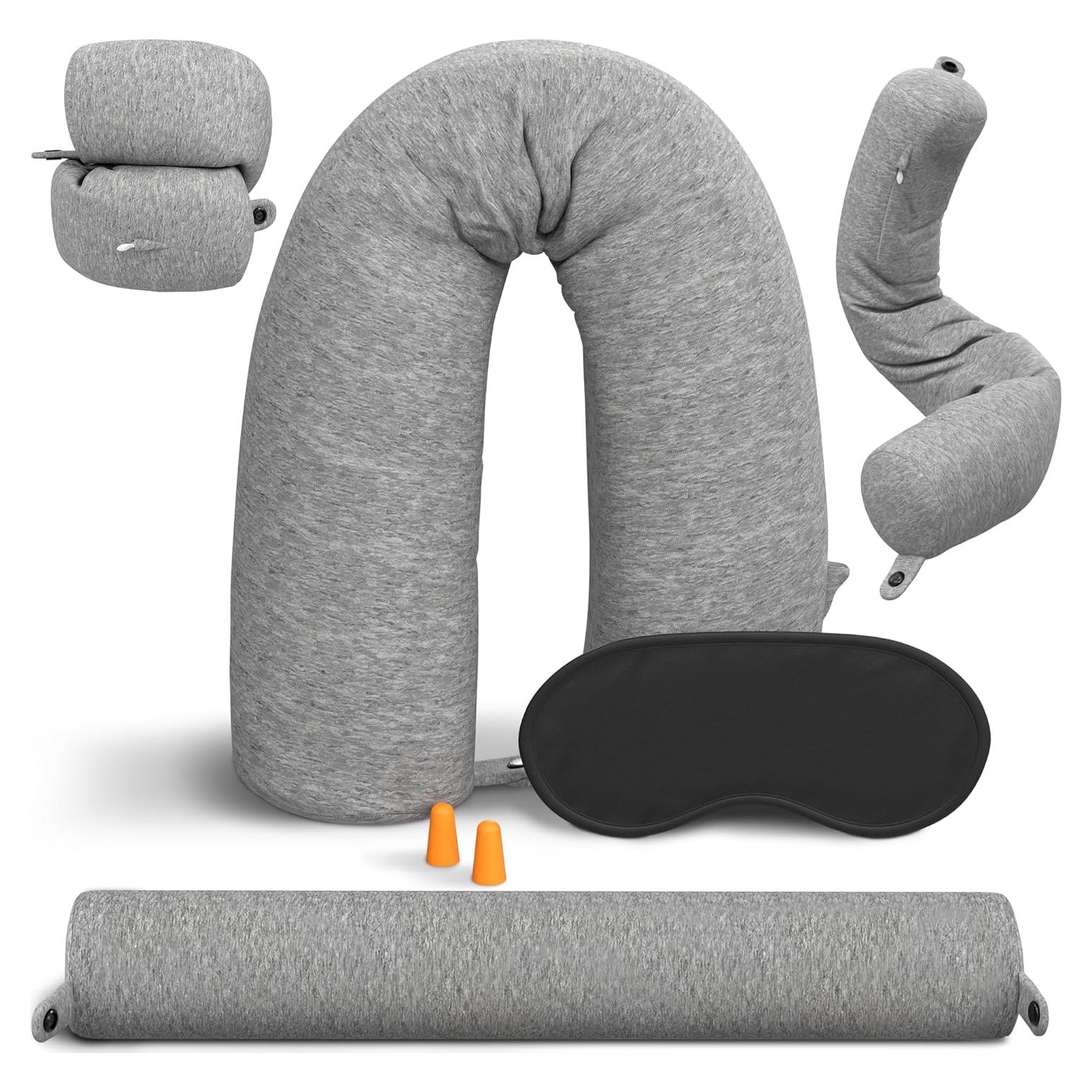 Almohada de Viaje Point2Points de Espuma de Memoria Gris