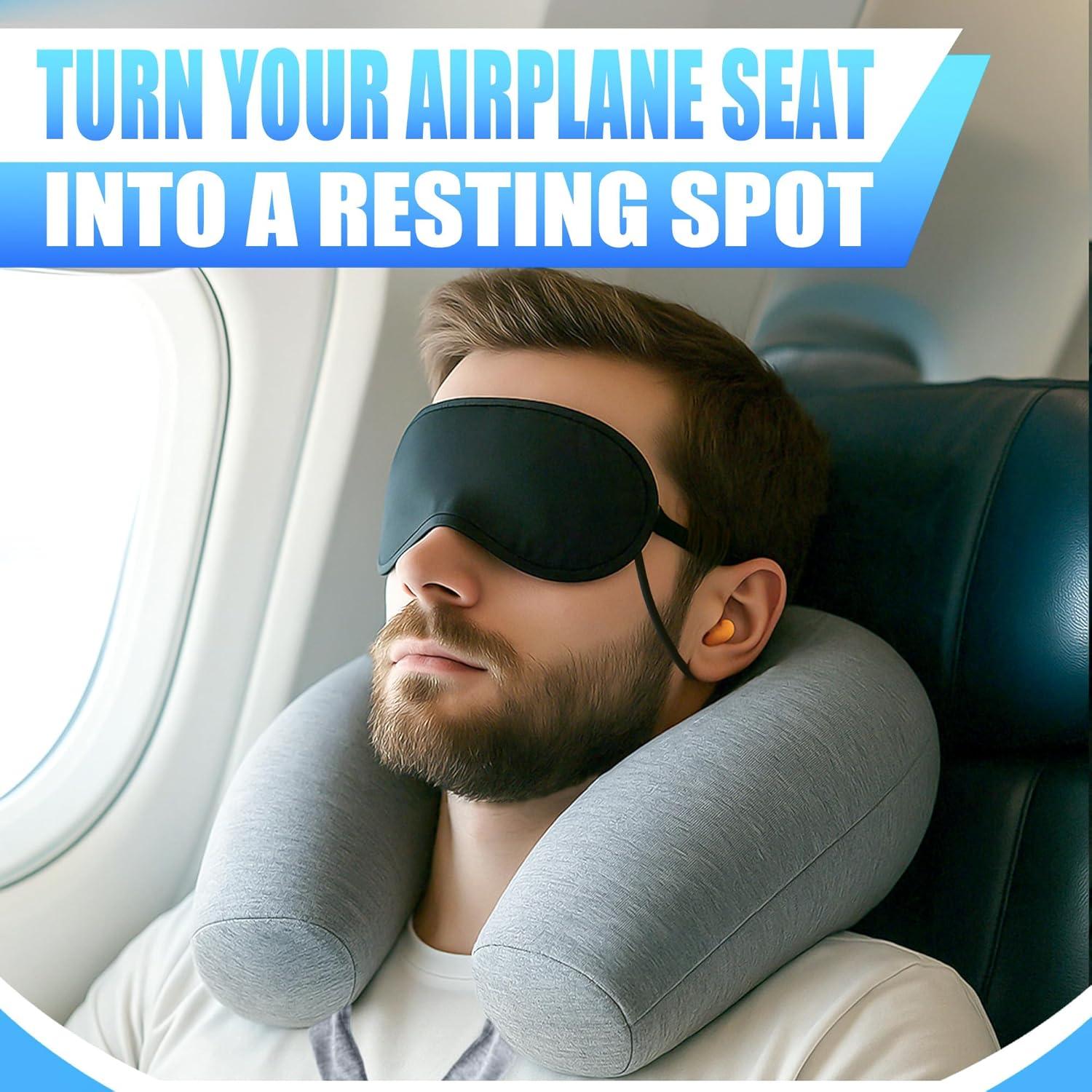 Almohada de Viaje Point2Points de Espuma de Memoria Gris