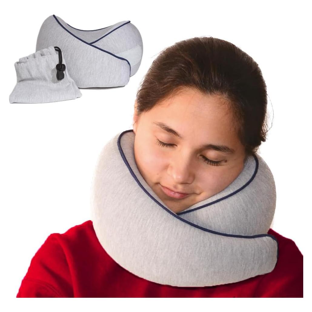 Almohada de Viaje Etonville Espuma de Memoria Gris Estándar