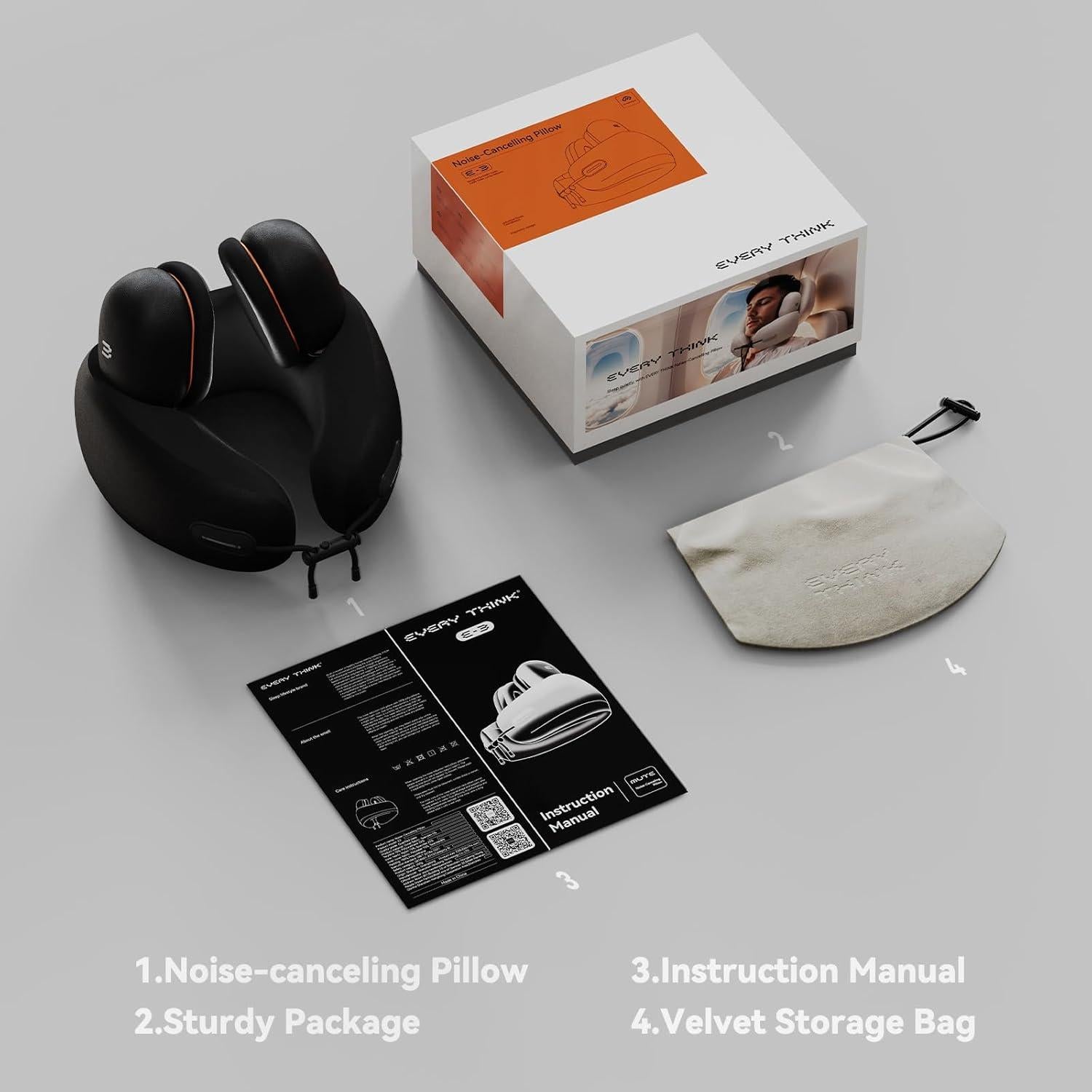 Almohada de Cuello EVERY THINK E3 - Viscoelástica, Aislante Ruido