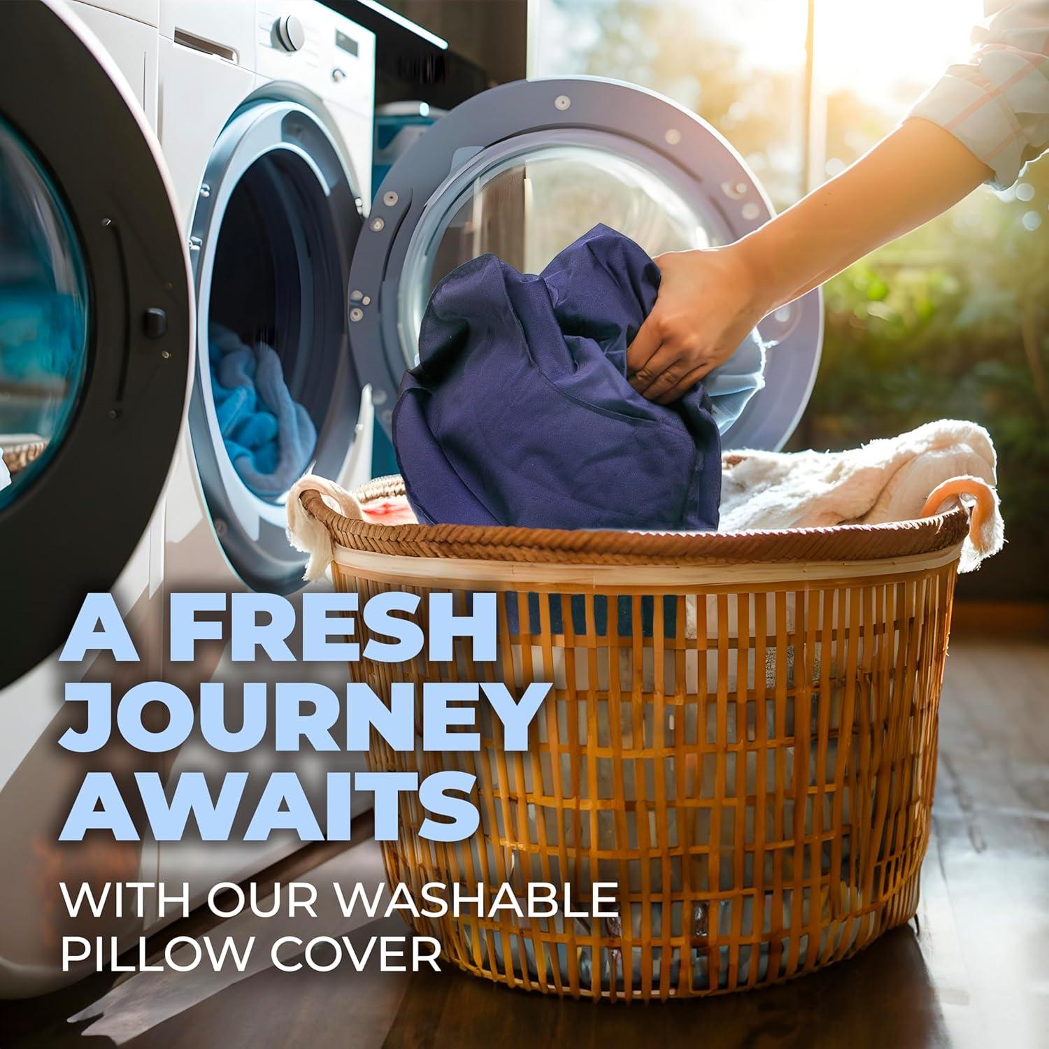 Almohada de Viaje Inflable Air Bow Comfort - Gris, Suave y Lavable