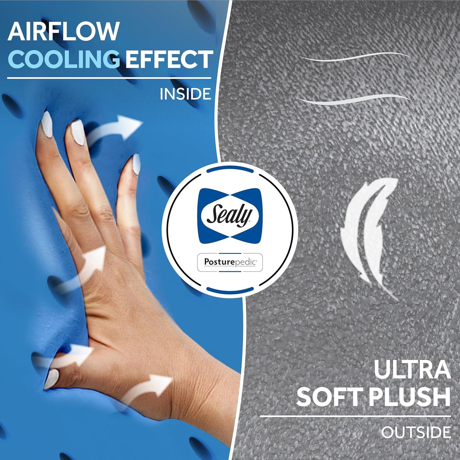 Almohada de Viaje con Capucha Sealy SL11098 - Espuma de Memoria y Gel