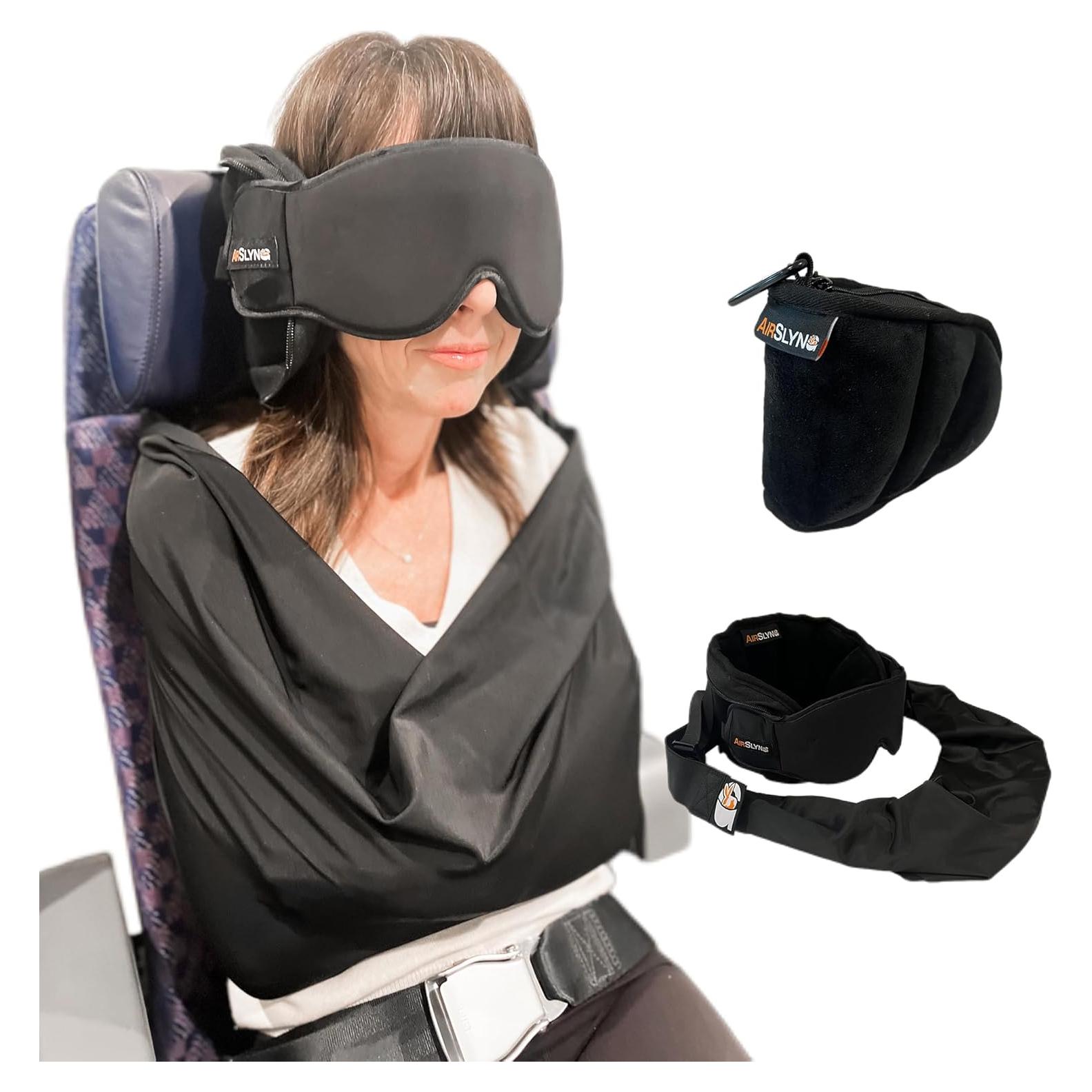 Kit de Sueño en Avión AirSlyng - Almohada, Manta y Máscara