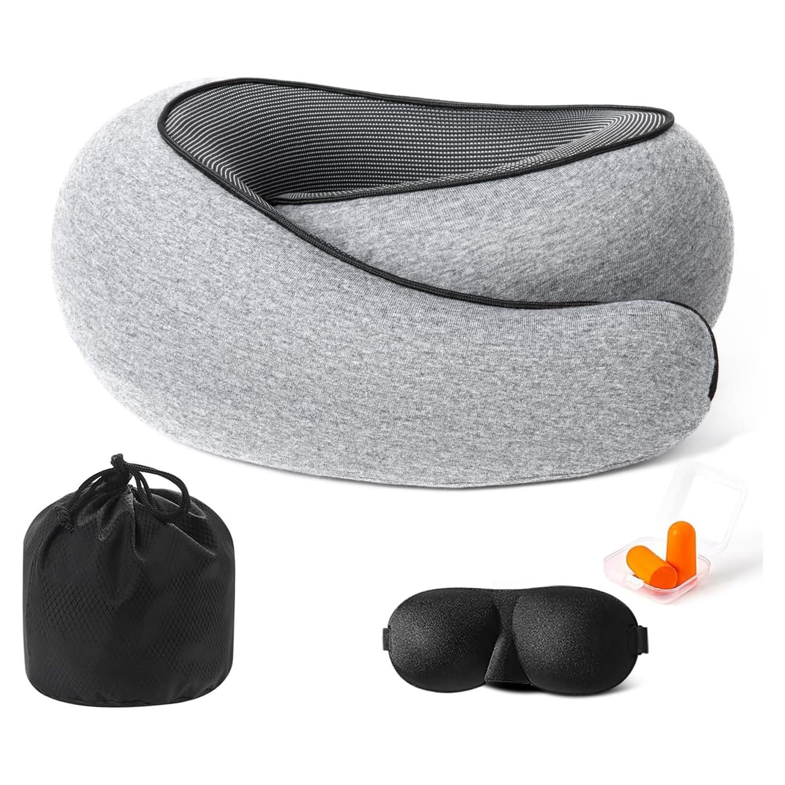 Almohada de Cuello de Viaje Hanmeimei Espuma Memoria Gris