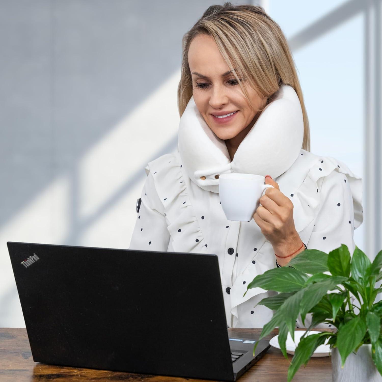 Almohada de Cuello Ajustada Skyyhi Pequeña Espuma con Memoria