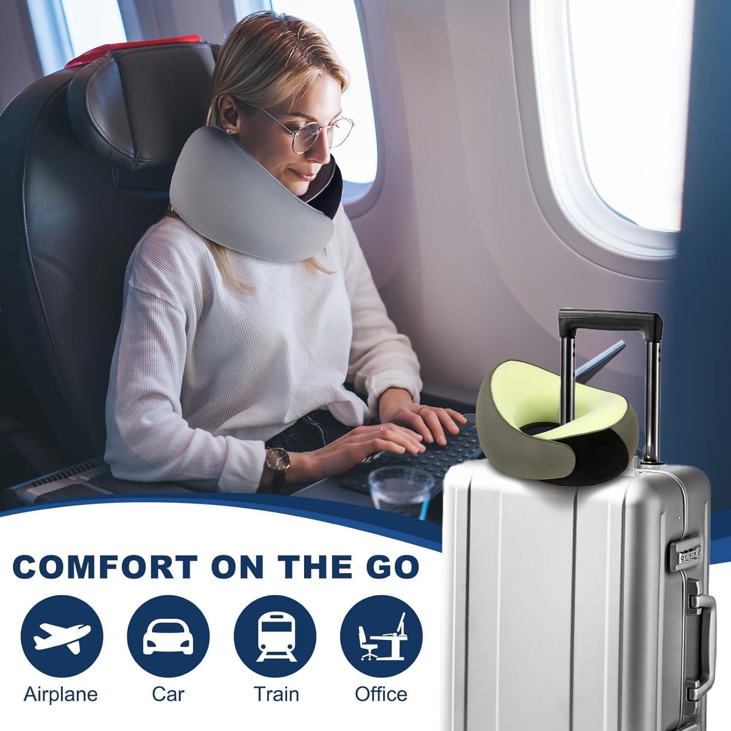 Almohada de Viaje ComfyDream - Soporte Ajustable Cuello 28x28cm