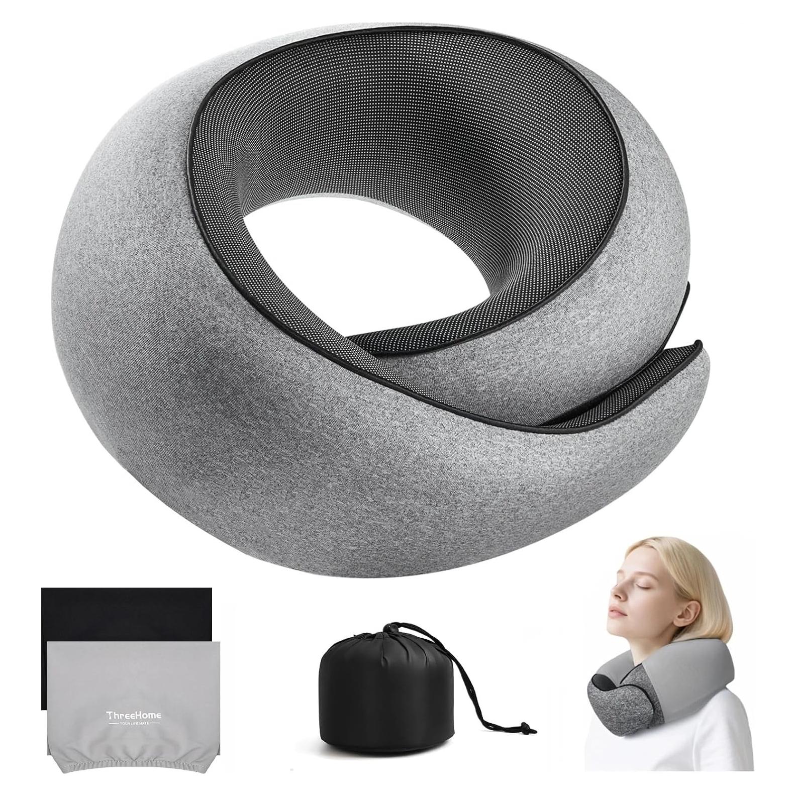 Almohada de viaje ThreeHome TH002 - Espuma viscoelástica ergonómica