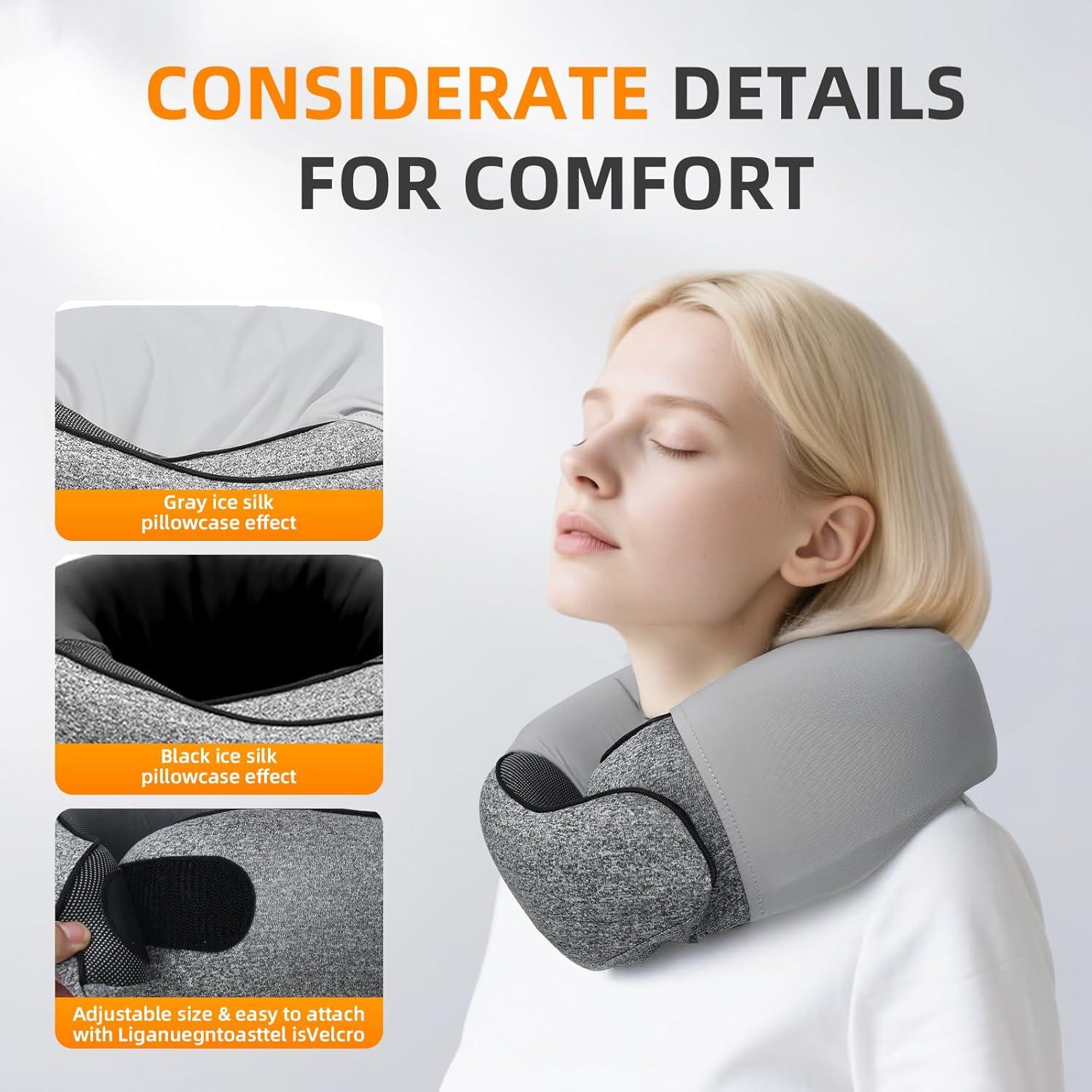 Almohada de viaje ThreeHome TH002 - Espuma viscoelástica ergonómica