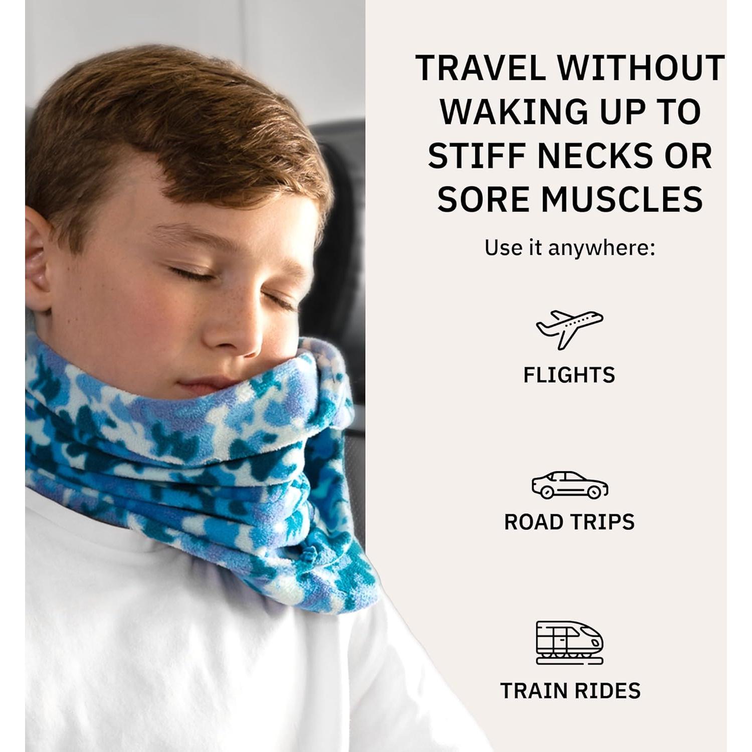 Almohada de Viaje Trtl Junior Aqua Pop - Soporte Ergonómico Lavable