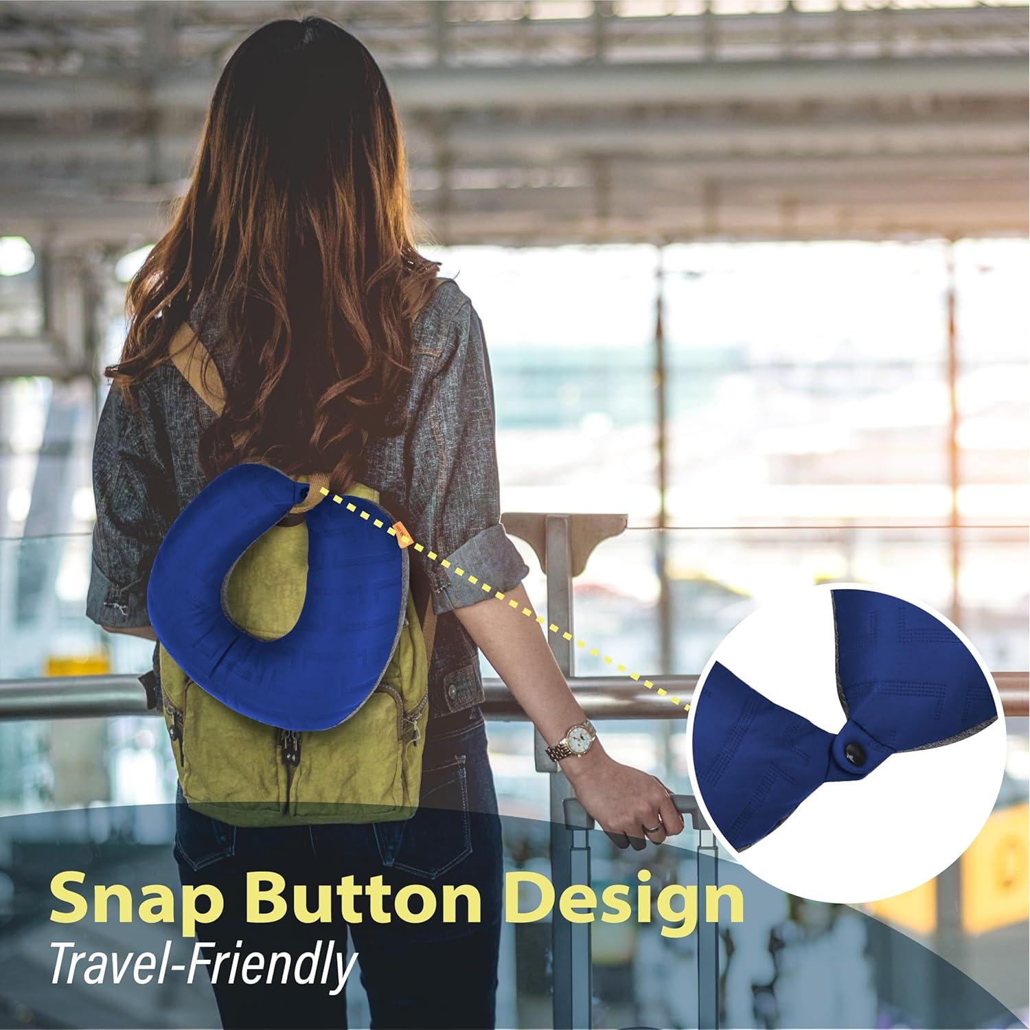 Almohada de Cuello de Viaje TREKOLOGY ALUFT NECK Azul