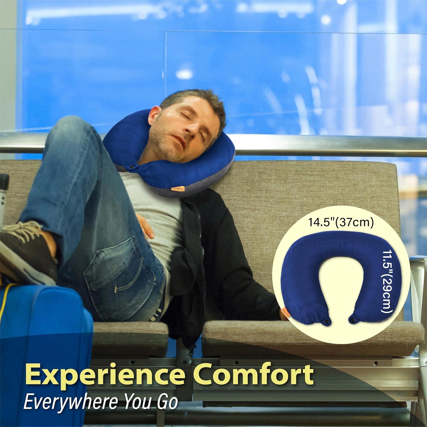 Almohada de Cuello de Viaje TREKOLOGY ALUFT NECK Azul