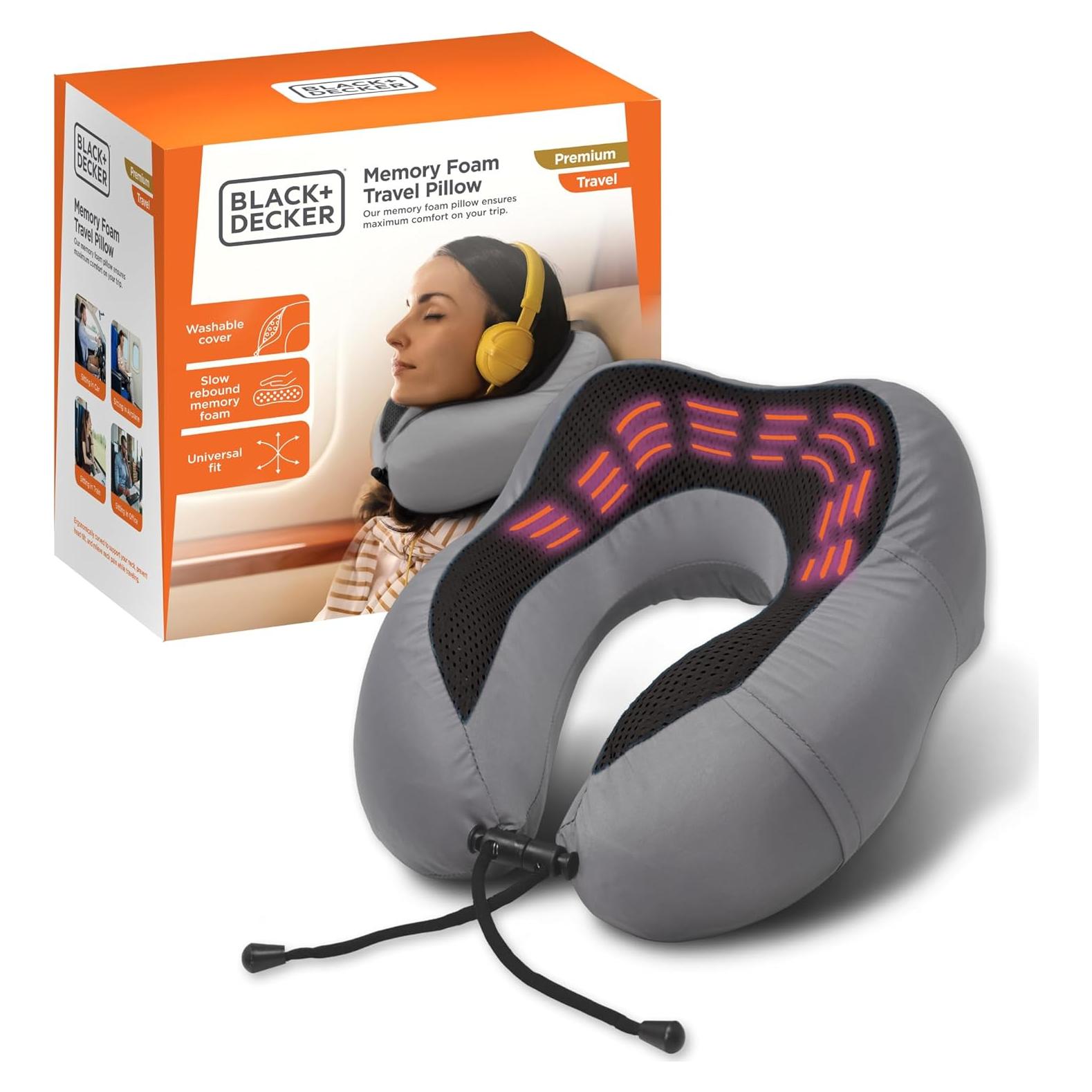 Almohada de Cuello BLACK+DECKER Espuma de Memoria Gel Refrigerante