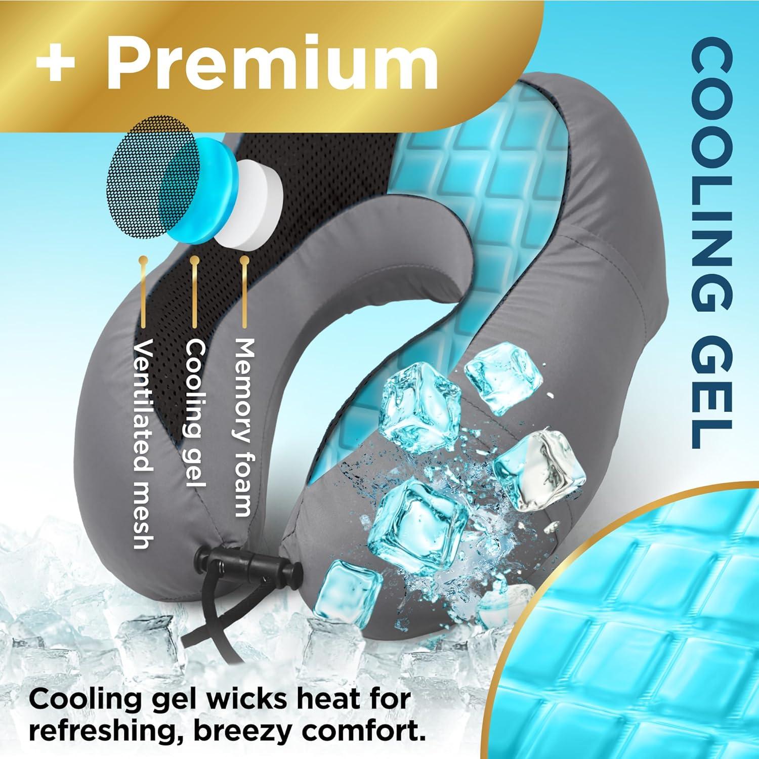 Almohada de Cuello BLACK+DECKER Espuma de Memoria Gel Refrigerante