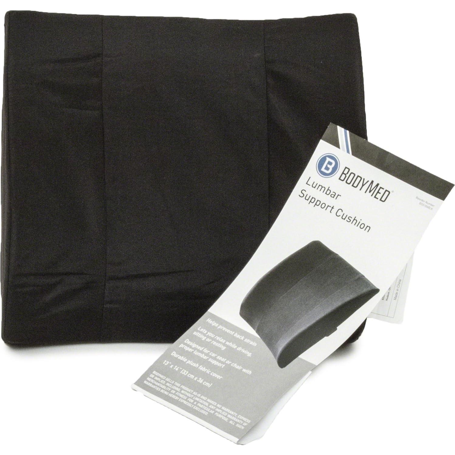 Cojín Lumbar BodyMed Estándar Negro 36x33 cm Ajustable
