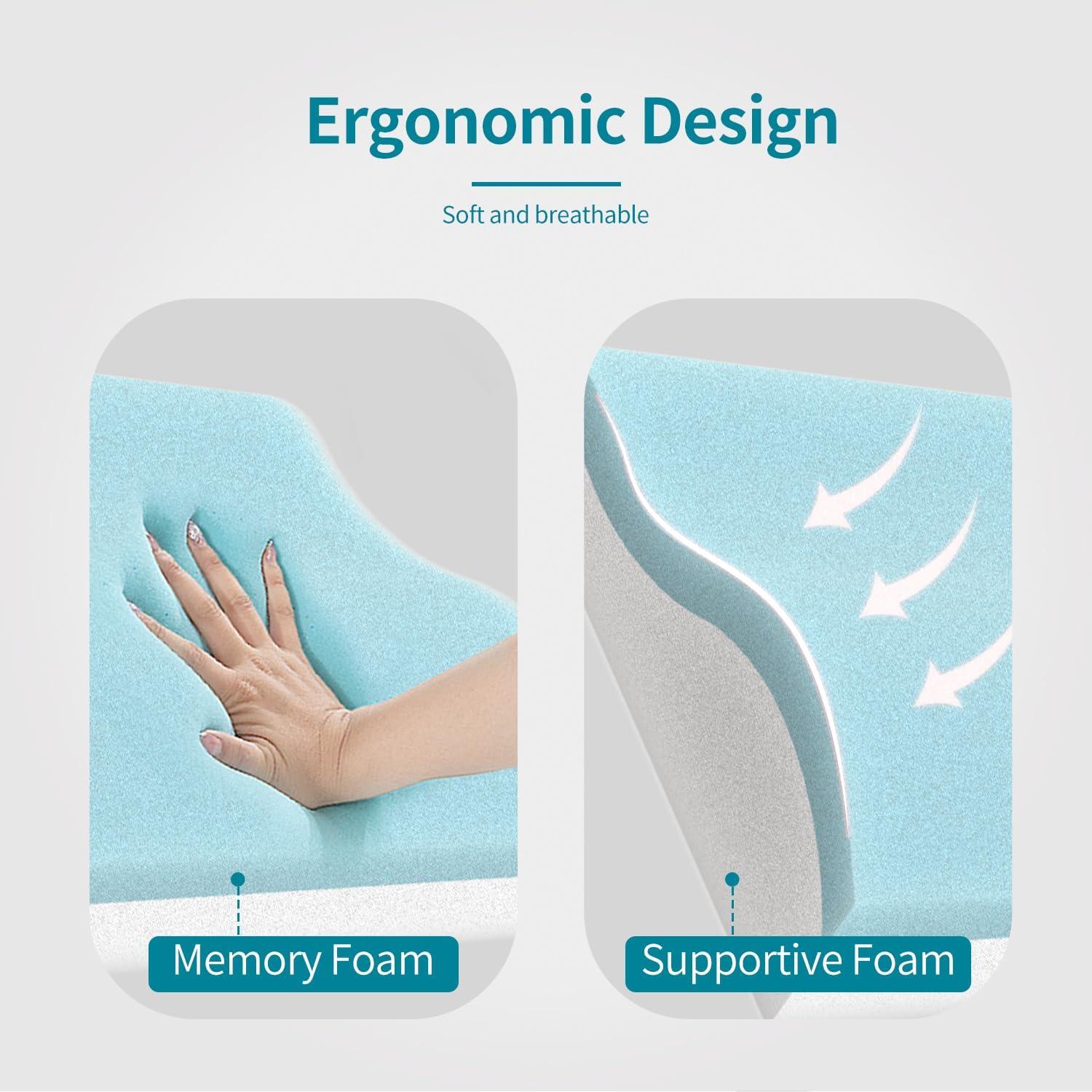 Cojín Lumbar Ergonómico Kamellia Gris Oscuro - Espuma de Memoria