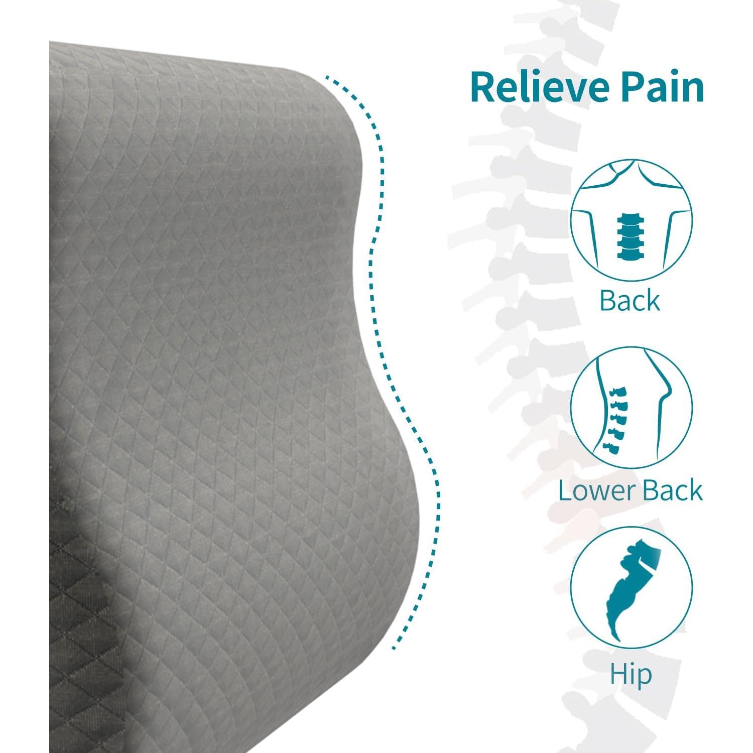 Cojín Lumbar Ergonómico Kamellia Gris Oscuro - Espuma de Memoria