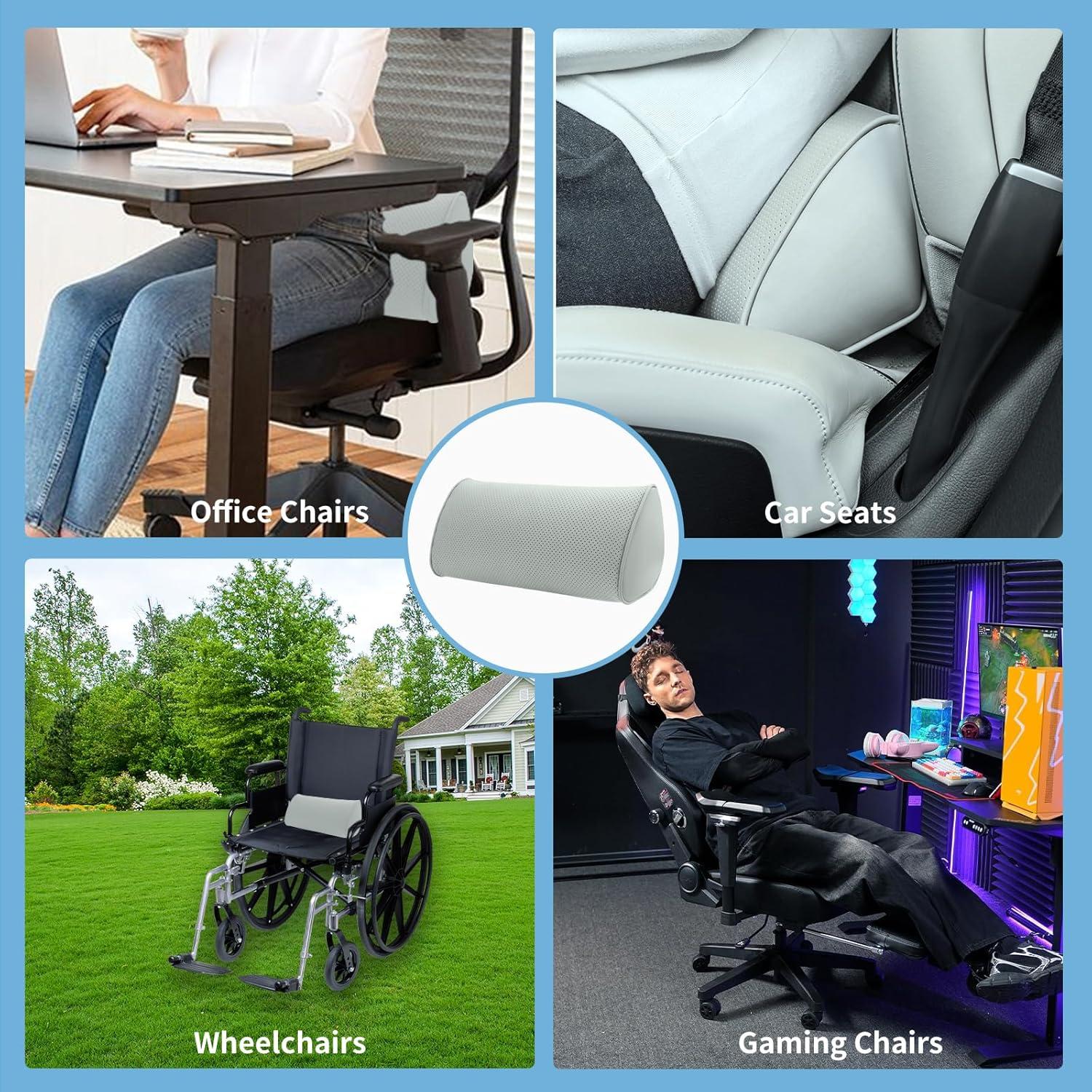 Cojín Lumbar Ergonómico Dapucarin de Espuma Viscoelástica Gris