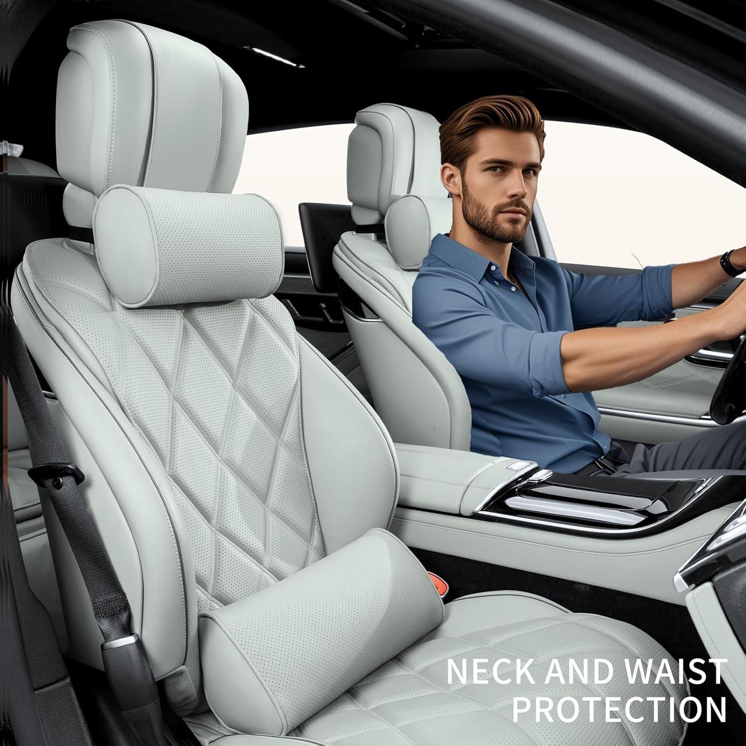 Cojín Lumbar Ergonómico Dapucarin de Espuma Viscoelástica Gris