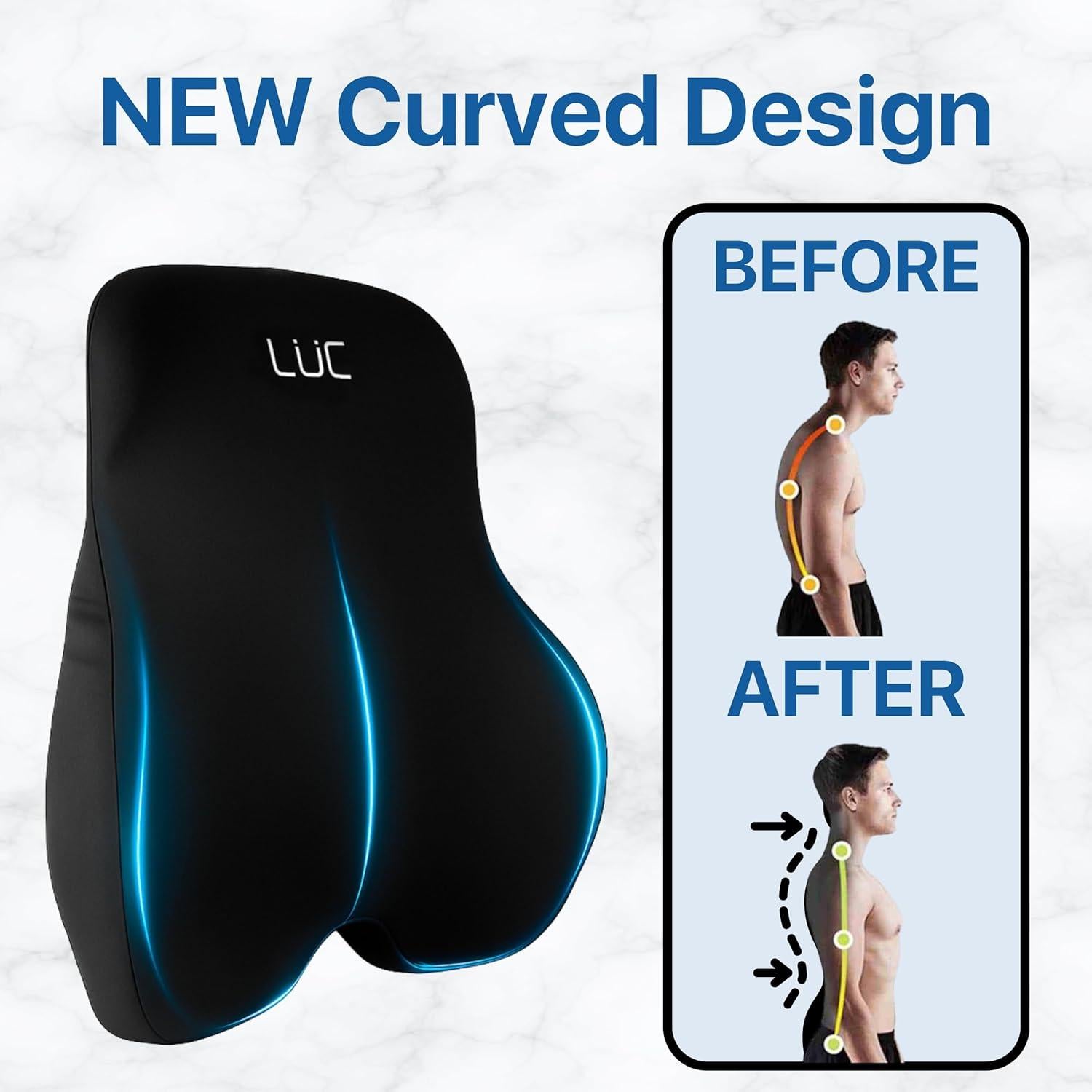 Almohada Lumbar LUC de Espuma Viscoelástica - Soporte Ergonómico