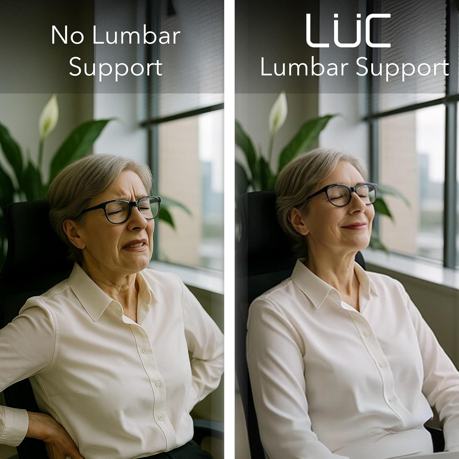 Almohada Lumbar LUC de Espuma Viscoelástica - Soporte Ergonómico