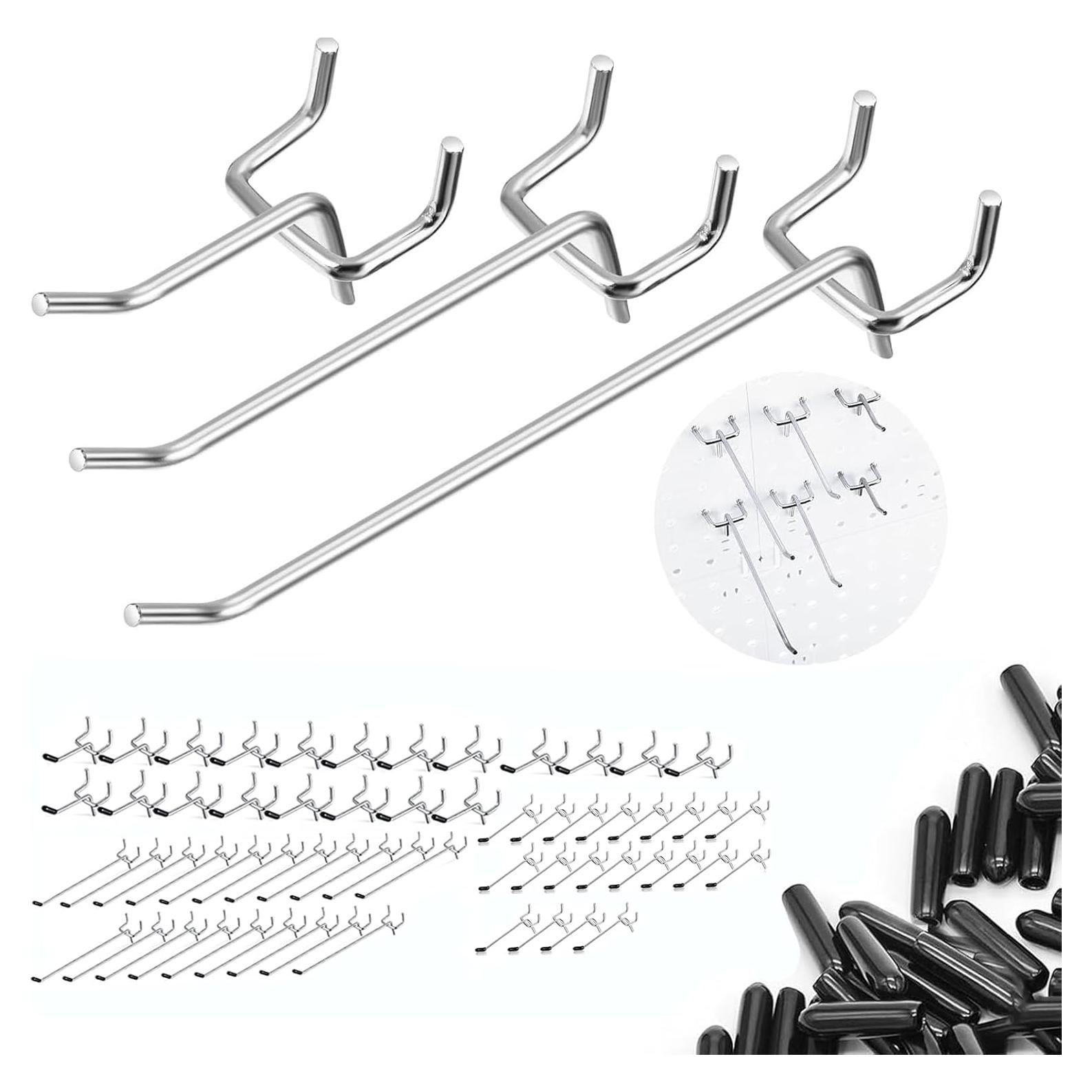 60 Ganchos para Tablero Perforado Nivithi - 5.08/10.16/15.24 cm