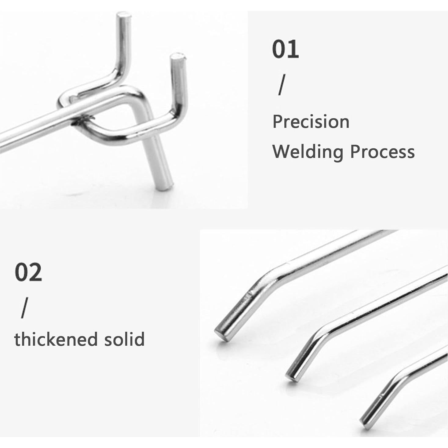 60 Ganchos para Tablero Perforado Nivithi - 5.08/10.16/15.24 cm