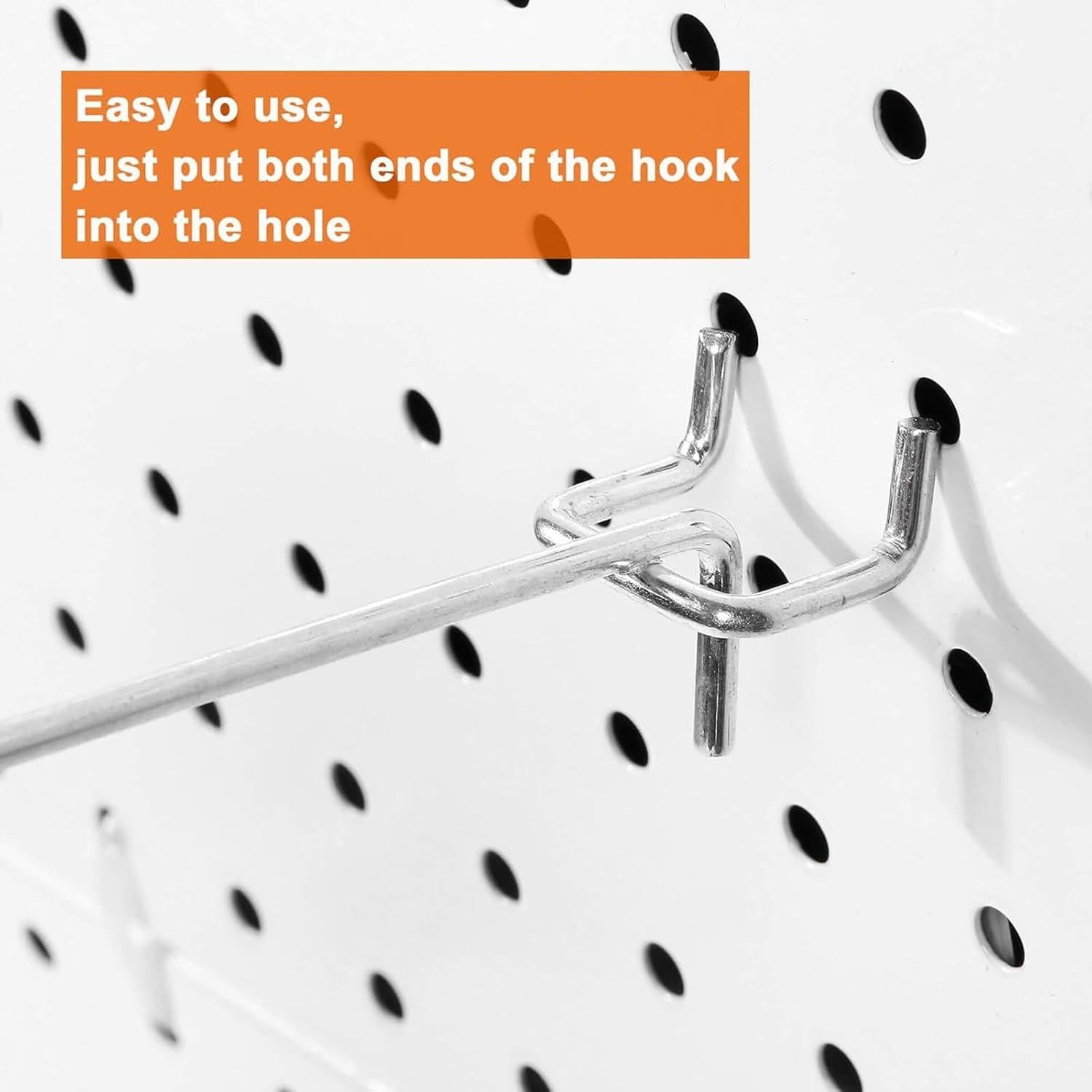 60 Ganchos para Tablero Perforado Nivithi - 5.08/10.16/15.24 cm