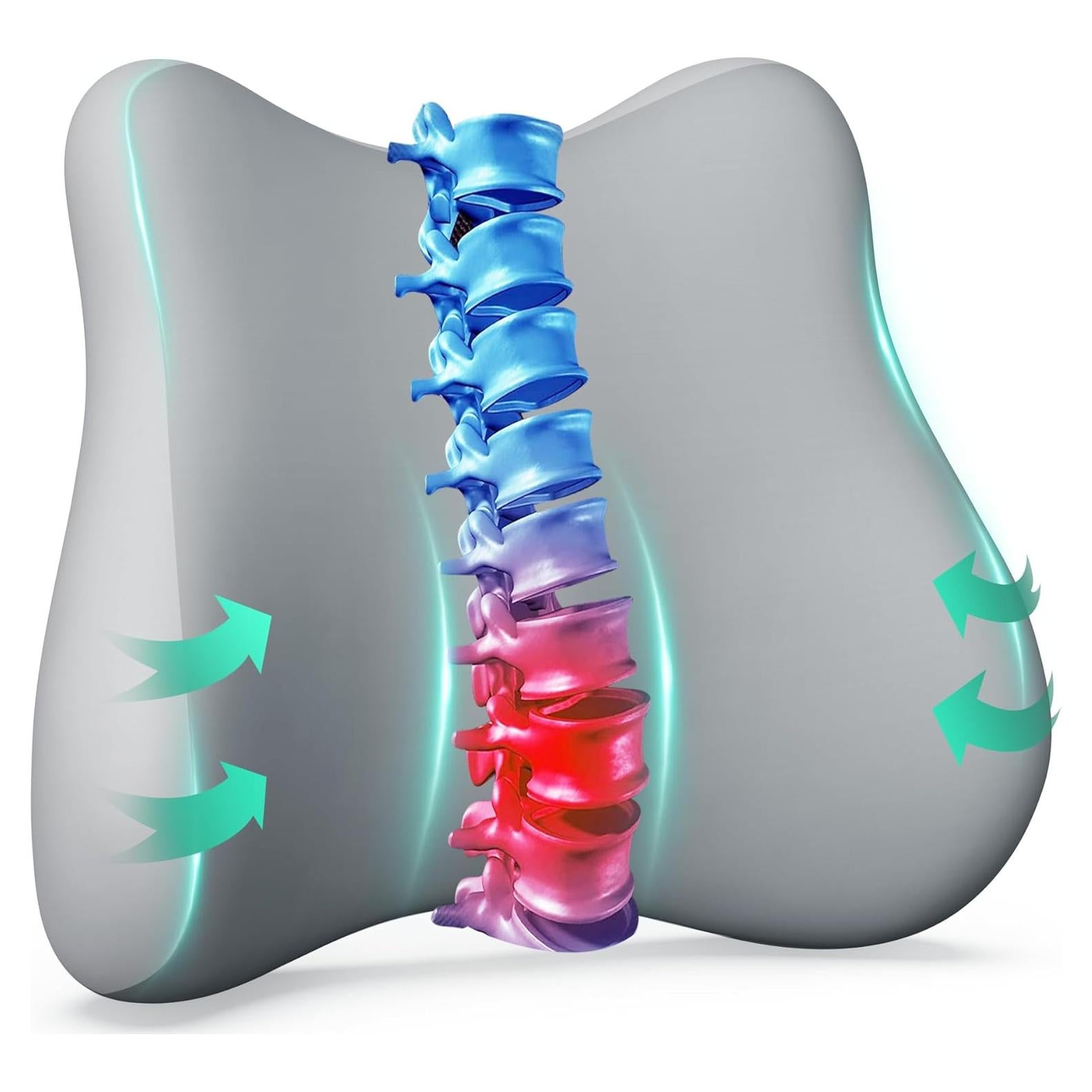 Almohada de Soporte Lumbar Snailax Espuma Viscoelástica 35x15cm