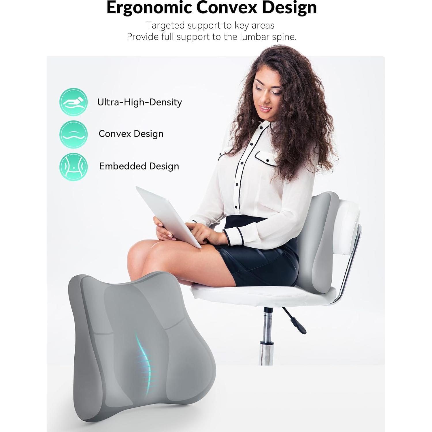 Almohada de Soporte Lumbar Snailax Espuma Viscoelástica 35x15cm