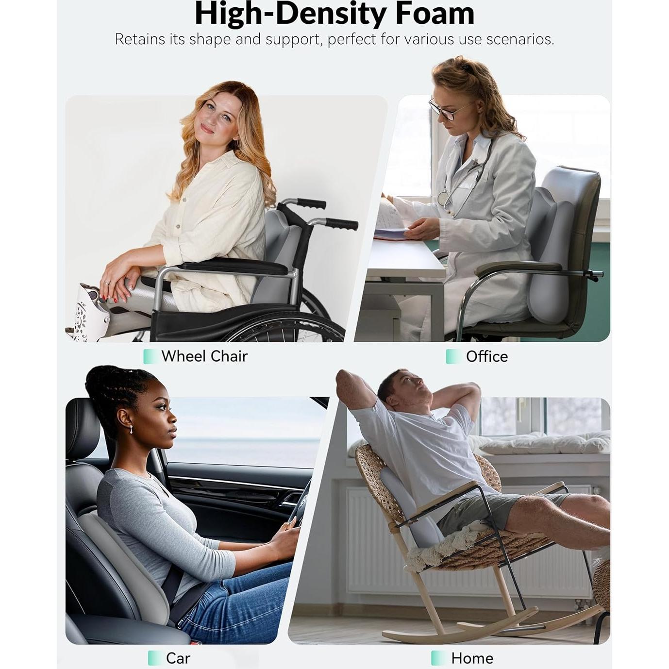 Almohada de Soporte Lumbar Snailax Espuma Viscoelástica 35x15cm