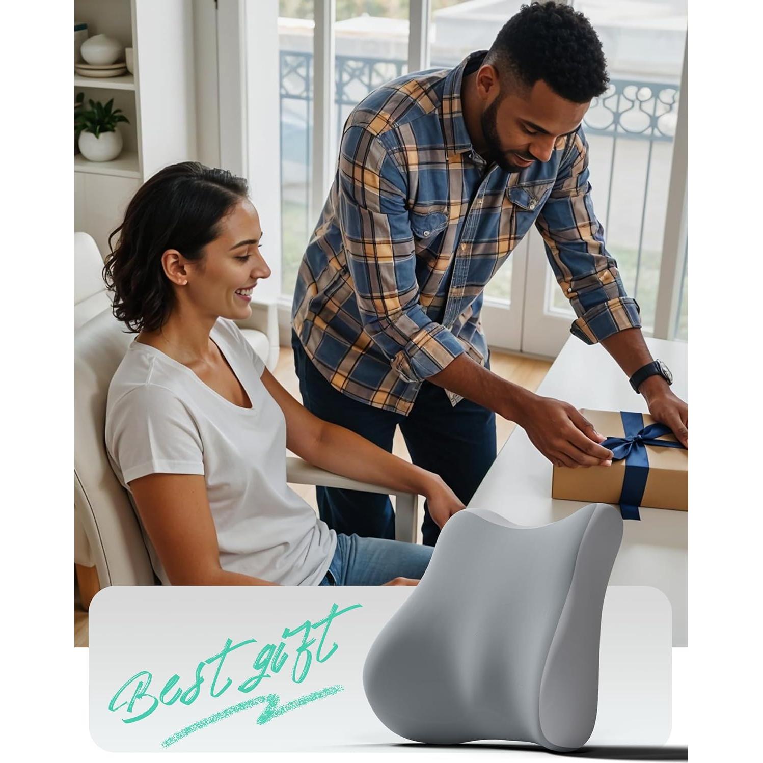 Almohada de Soporte Lumbar Snailax Espuma Viscoelástica 35x15cm