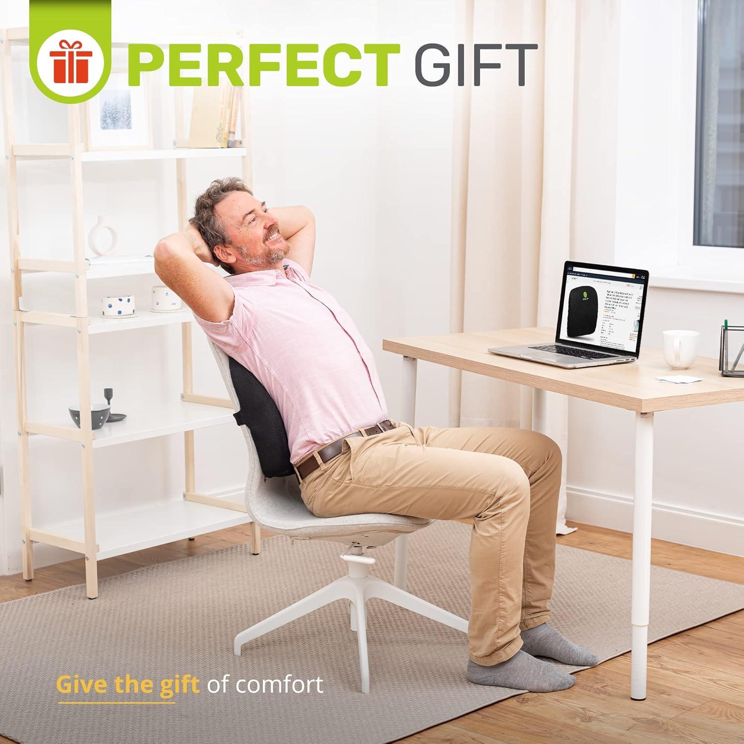 Almohada Lumbar ErgoFoam - Soporte Espalda Transpirable 39x38cm