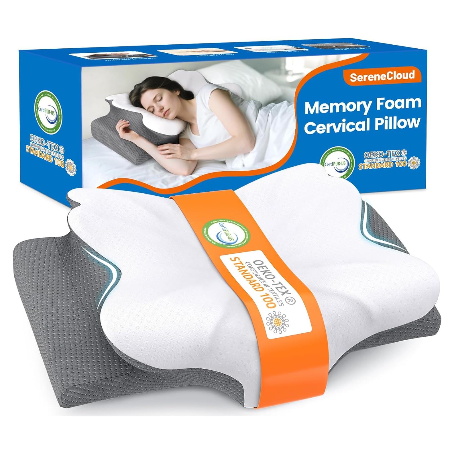 Almohada Cervical SereneCloud Espuma Viscoelástica Reina Media