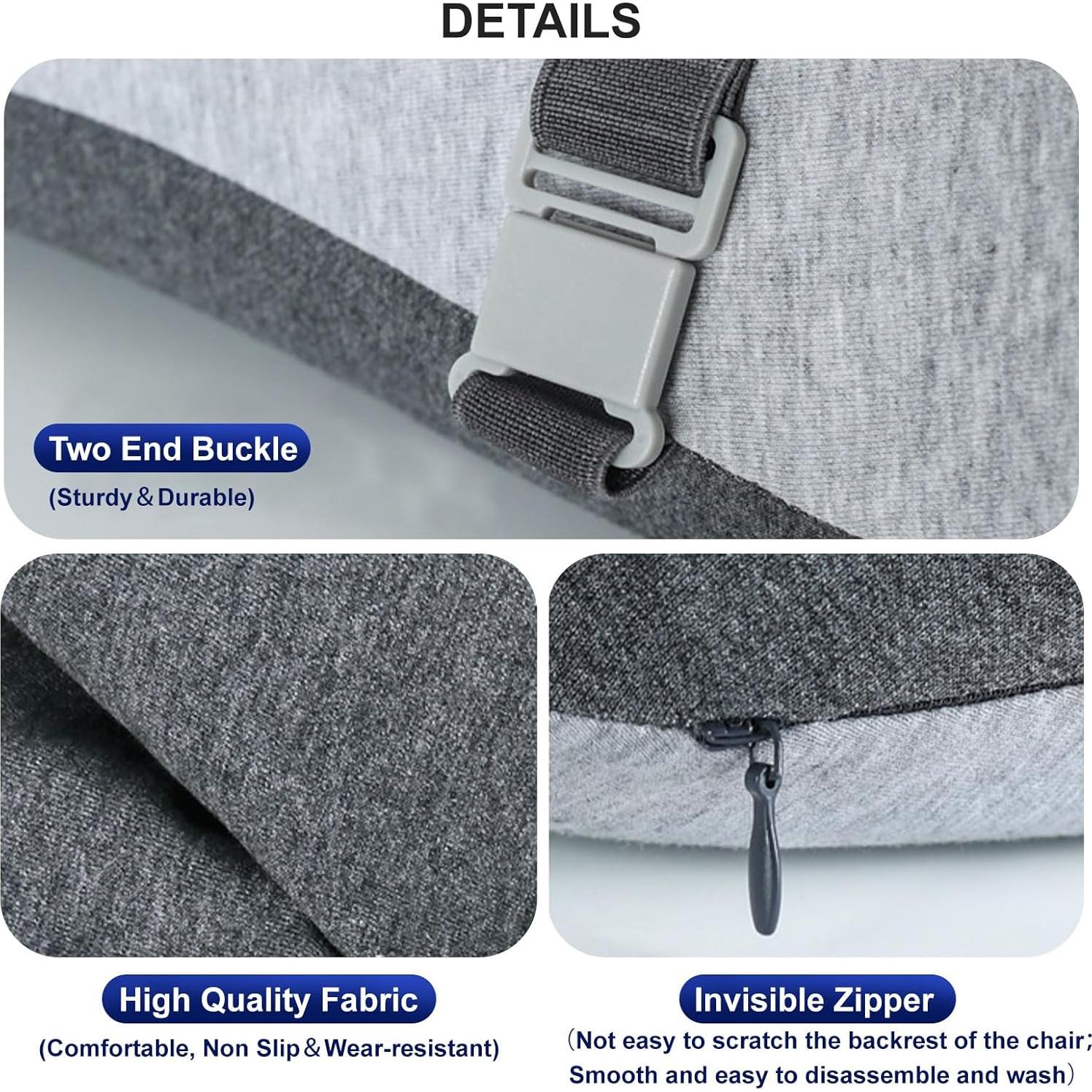 Cojín Lumbar Ajustable ROOMLIFE 50.8x40.6 cm Espuma Viscoelástica