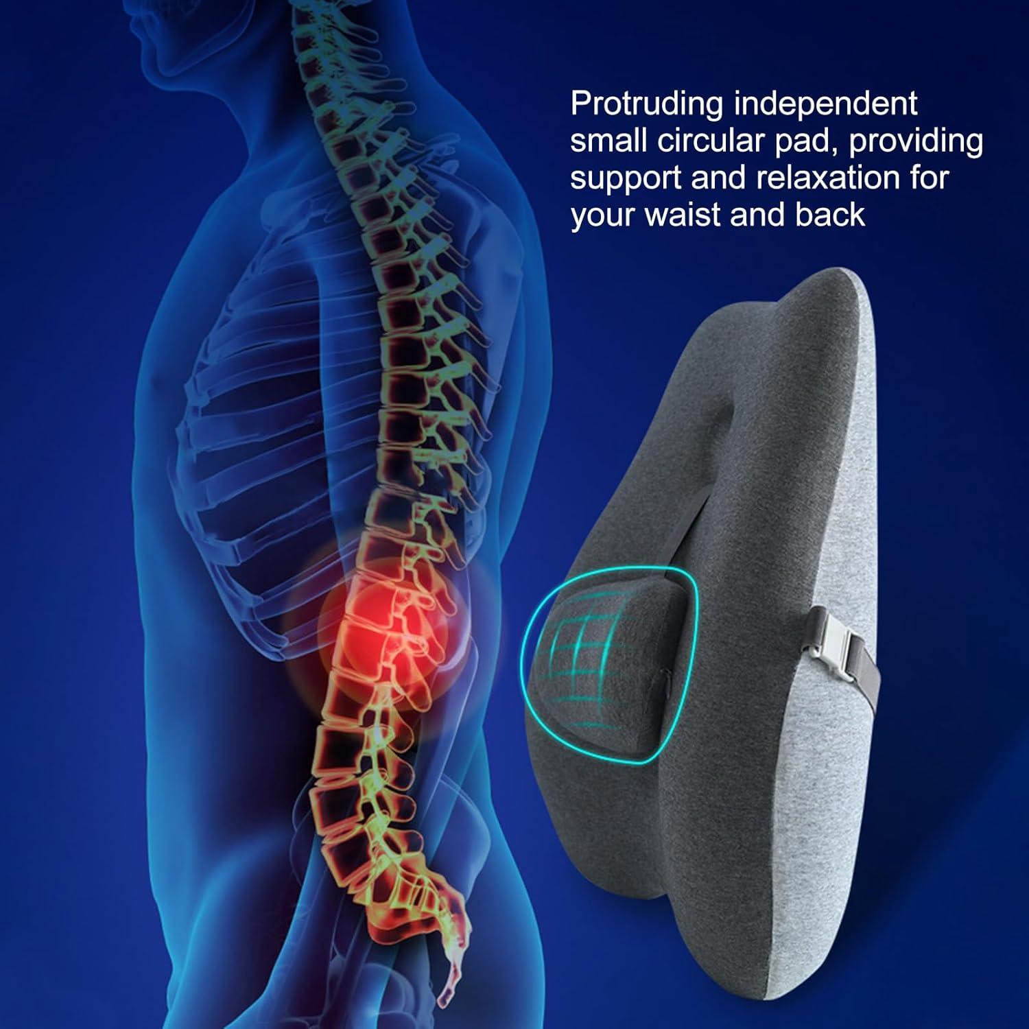 Cojín Lumbar Ajustable ROOMLIFE 50.8x40.6 cm Espuma Viscoelástica