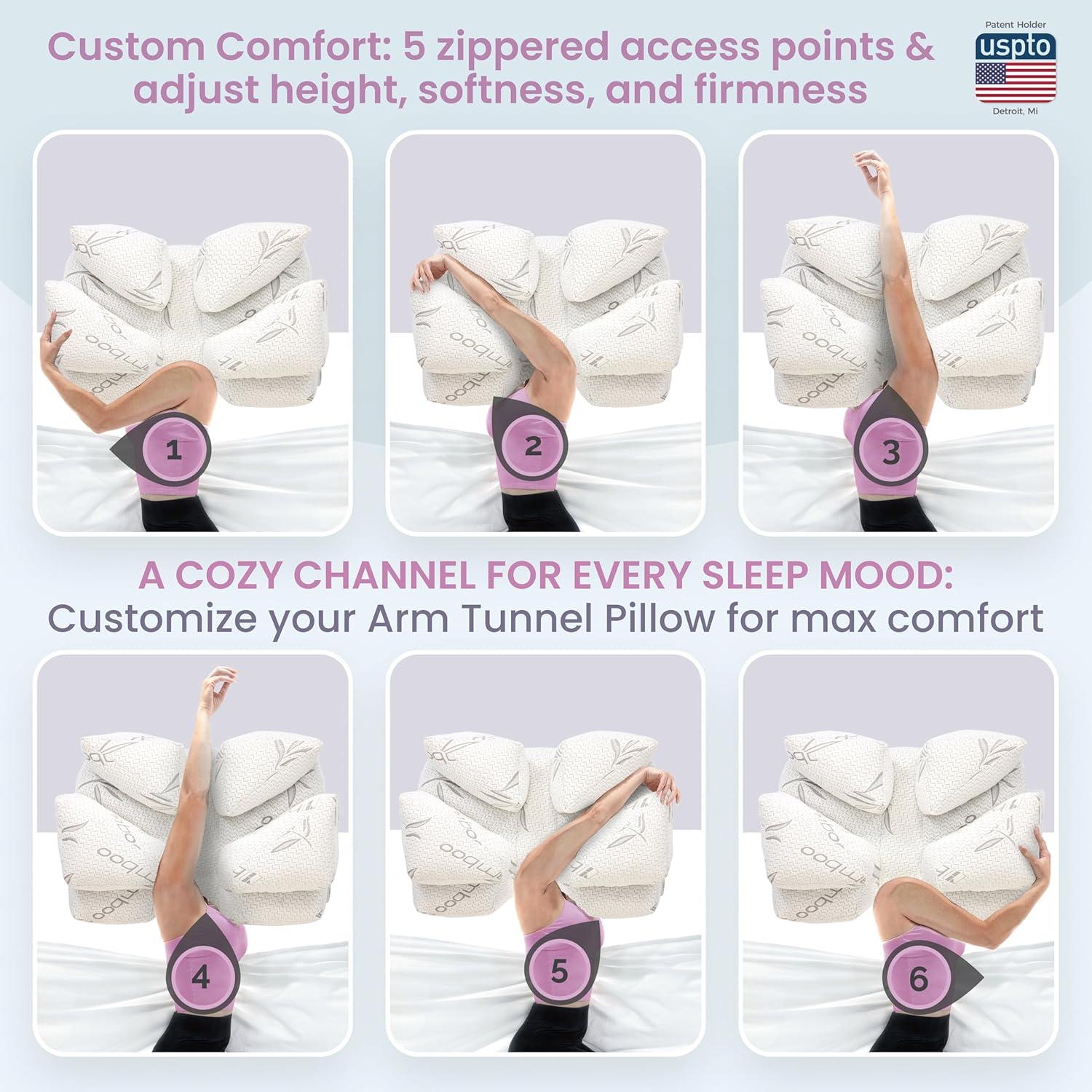 Cojín de Esposa Ortopédico Ajustable para Dormir Lateral - Firmeza Media