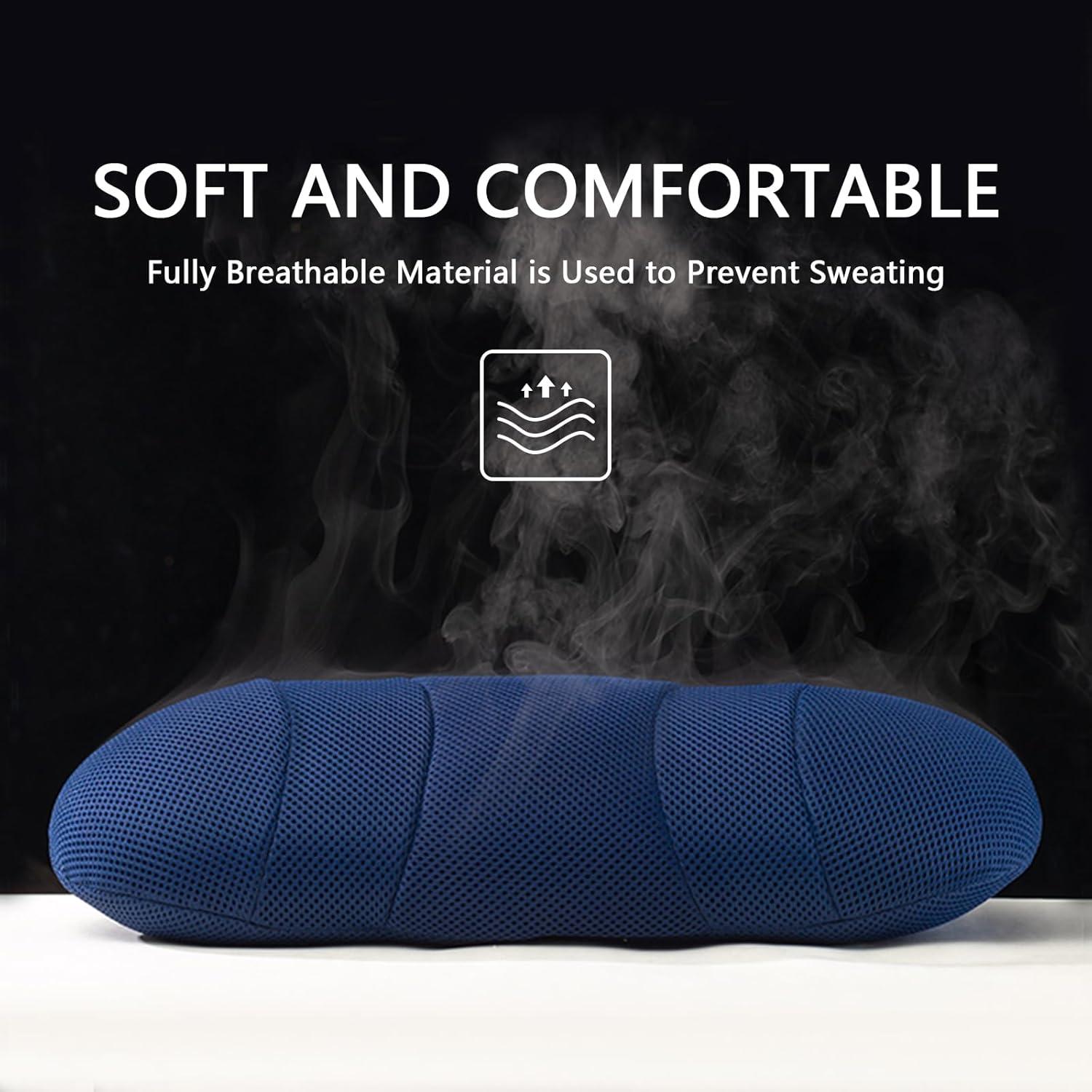 Almohada Lumbar FURSATO Espuma Viscoelástica Azul Ergonómica