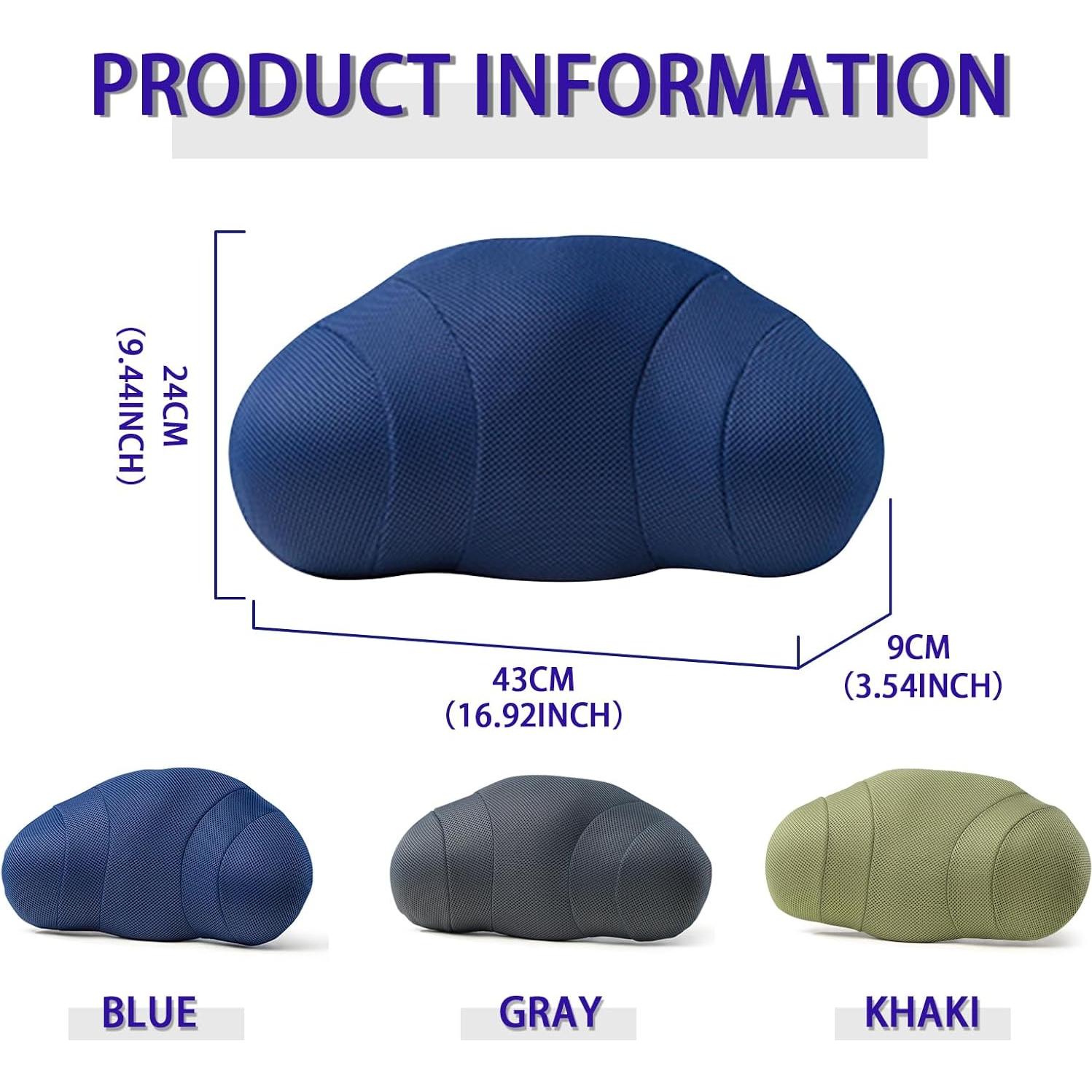 Almohada Lumbar FURSATO Espuma Viscoelástica Azul Ergonómica