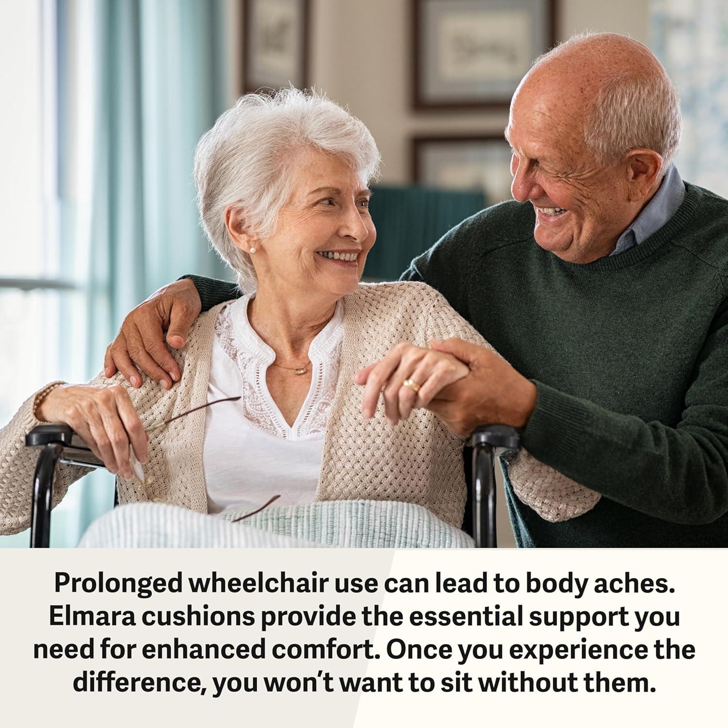 Cojines para Silla de Ruedas Elmara - 2 Piezas Espuma Viscoelástica
