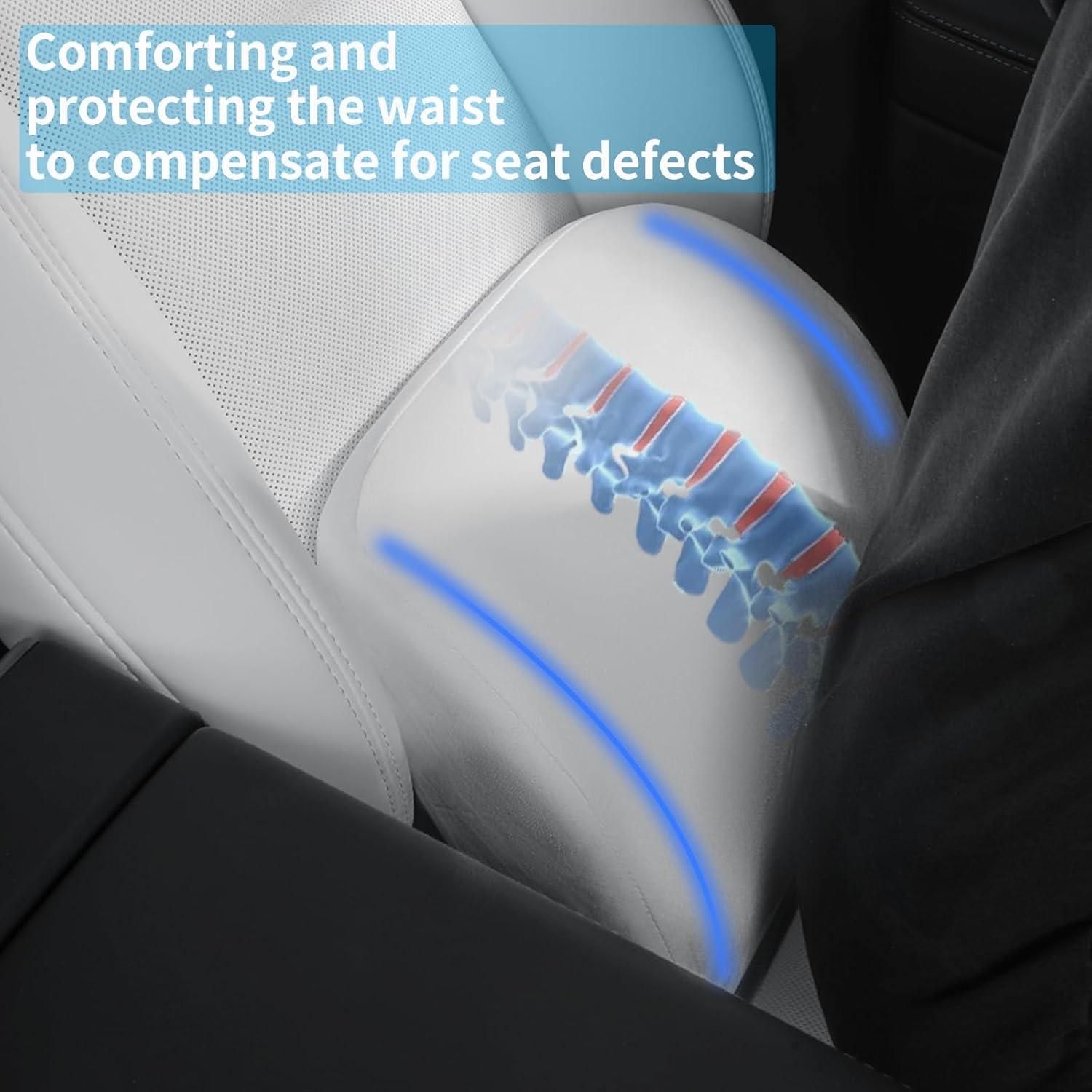 Almohada Lumbar Ergonómica TOPABYTE de Espuma Viscoelástica - Soporte Blanco