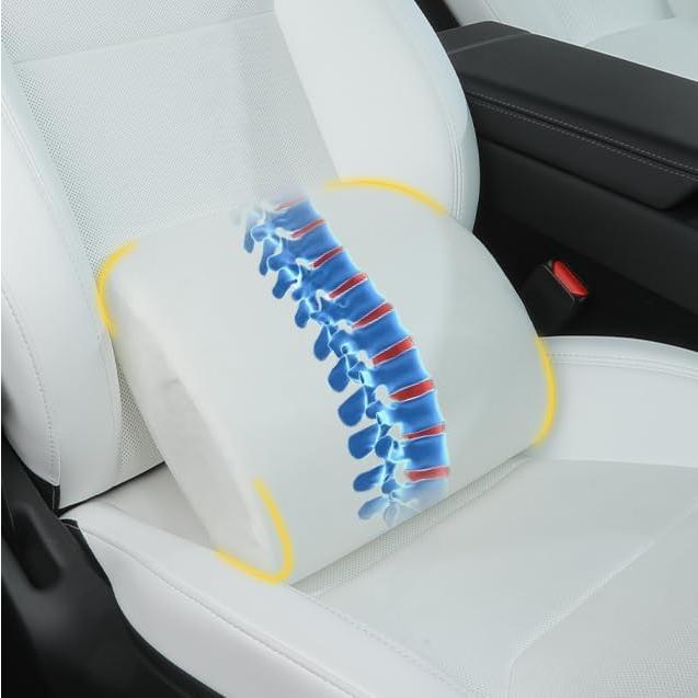 Almohada Lumbar Ergonómica TOPABYTE de Espuma Viscoelástica - Soporte Blanco