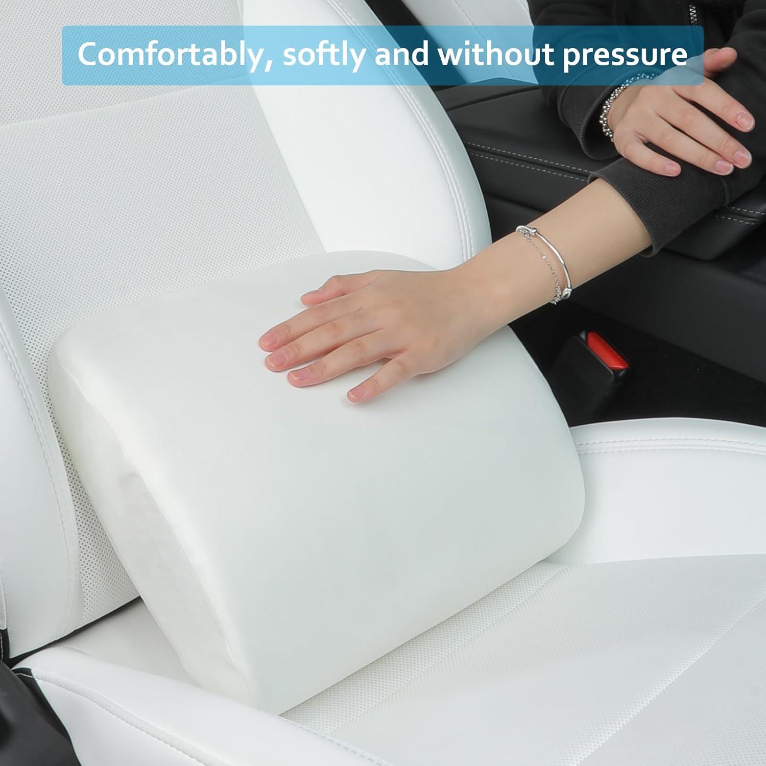 Almohada Lumbar Ergonómica TOPABYTE de Espuma Viscoelástica - Soporte Blanco