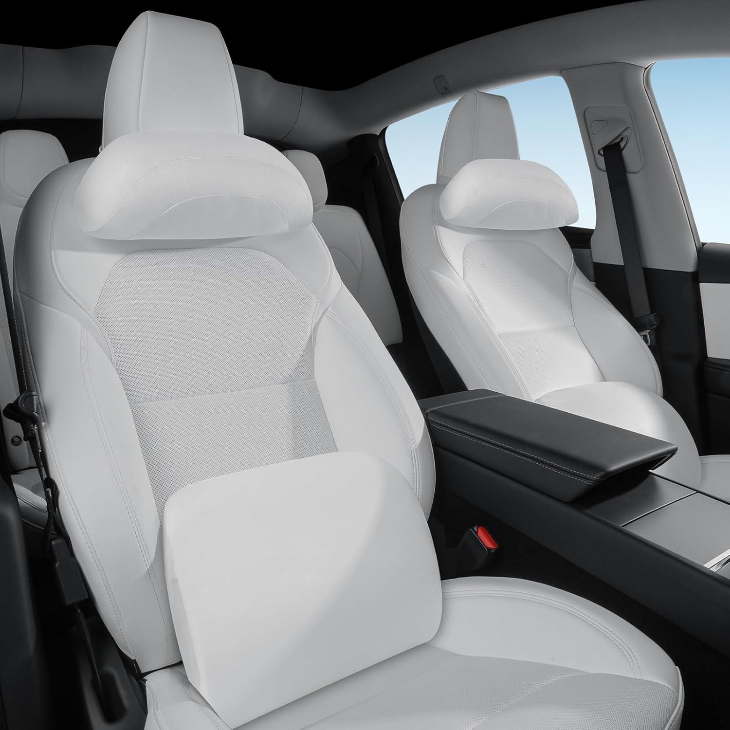 Almohada Lumbar Ergonómica TOPABYTE de Espuma Viscoelástica - Soporte Blanco