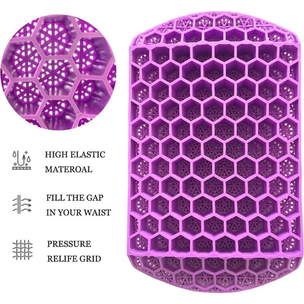 Lumbar Pillow Gel Support Pillow Back Support Cushion - Help in Relieving Back Pain & Sciatica Pain for Car Seat Home Office Chairs, Breathable Back Cushion Travel Pillow with Adjustable Straps